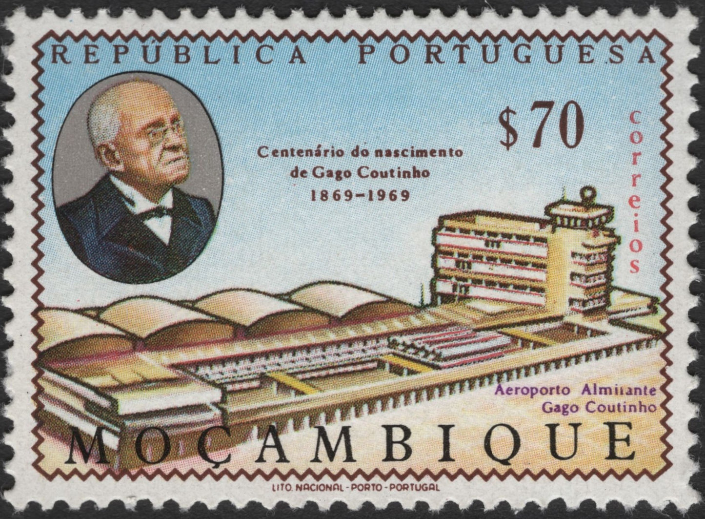SCG3545 - Mozambique – 1969 Centenary of Gago Coutinho Stamp