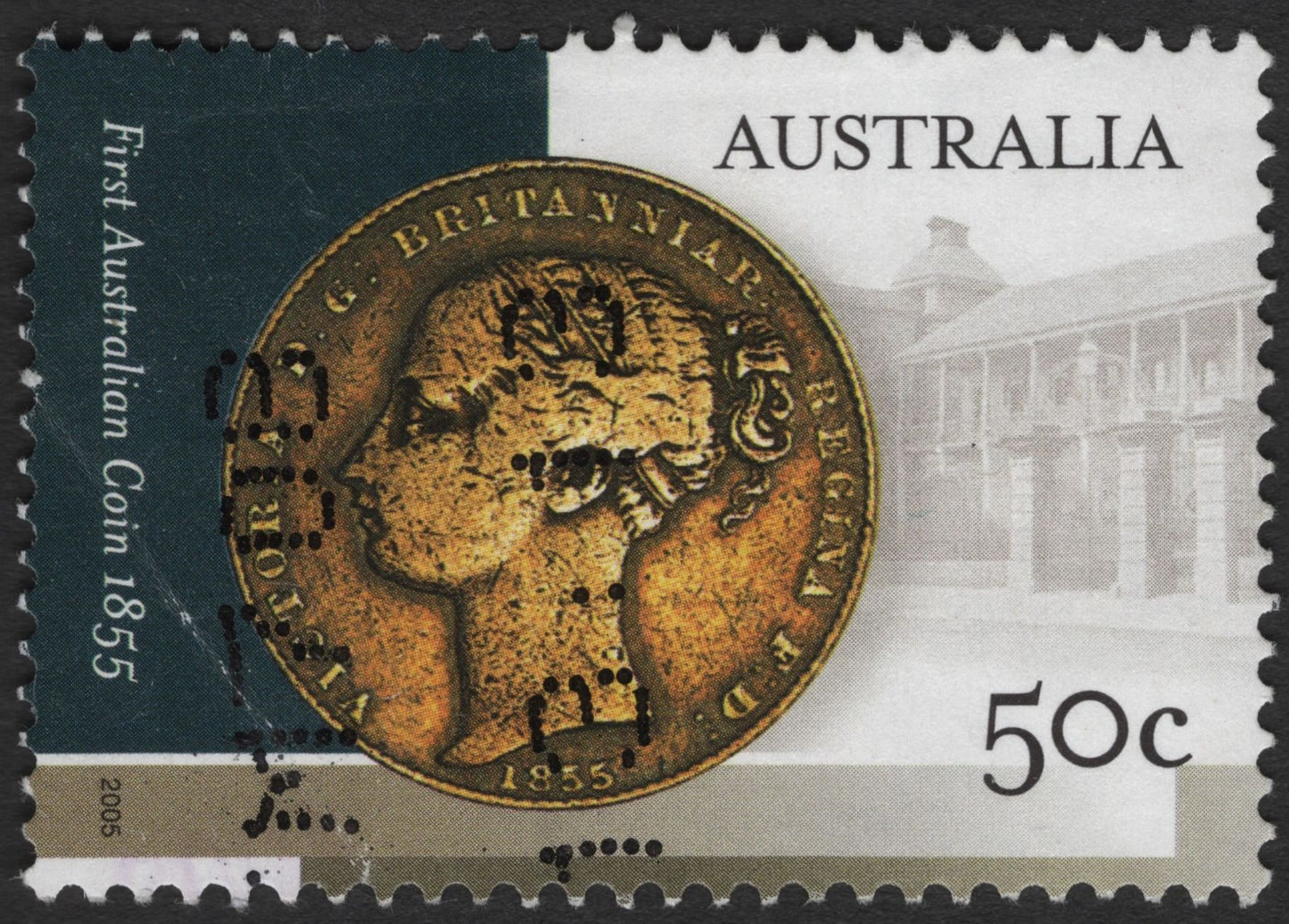 SCG3548 - Australia 2005 – First Australian Coin 1855 (50c)