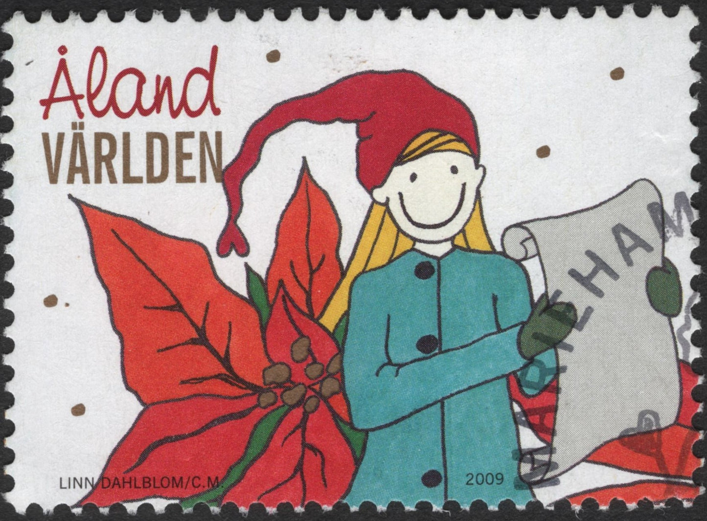 SCG3539 - Åland Christmas Stamp – “Världen” 2009