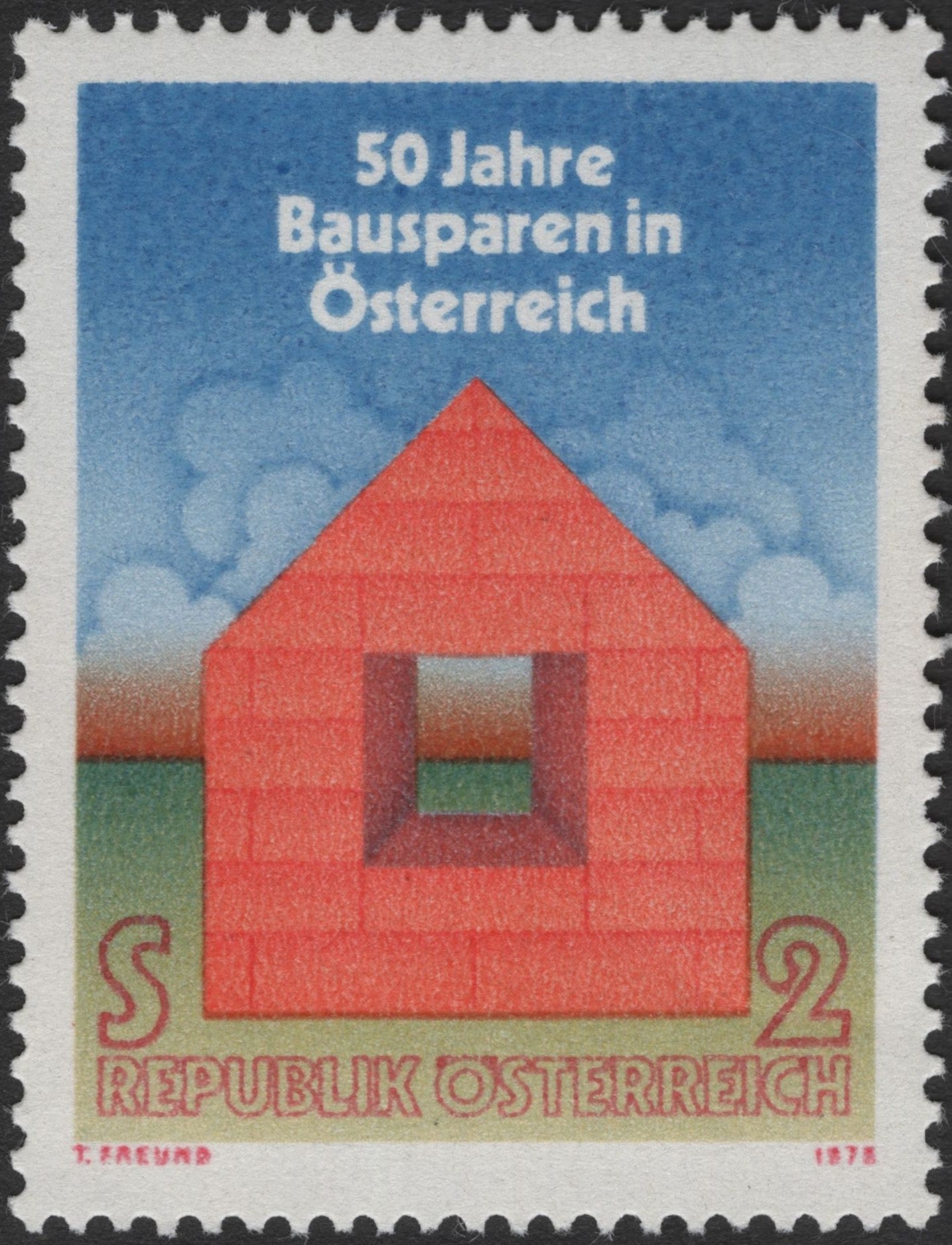 SCG3564 - Austria 1978 – 50 Years of Building Savings in Austria Stamp