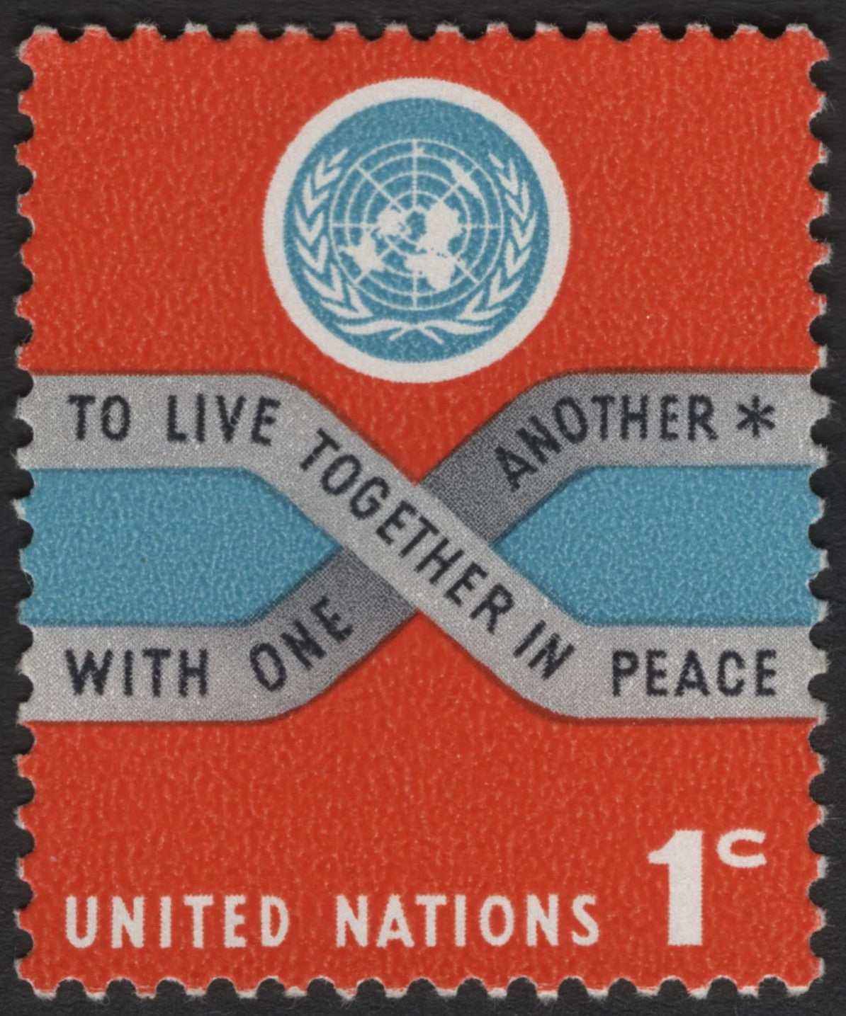 SCG3558 - United Nations 1¢ “To Live Together in Peace” Stamp