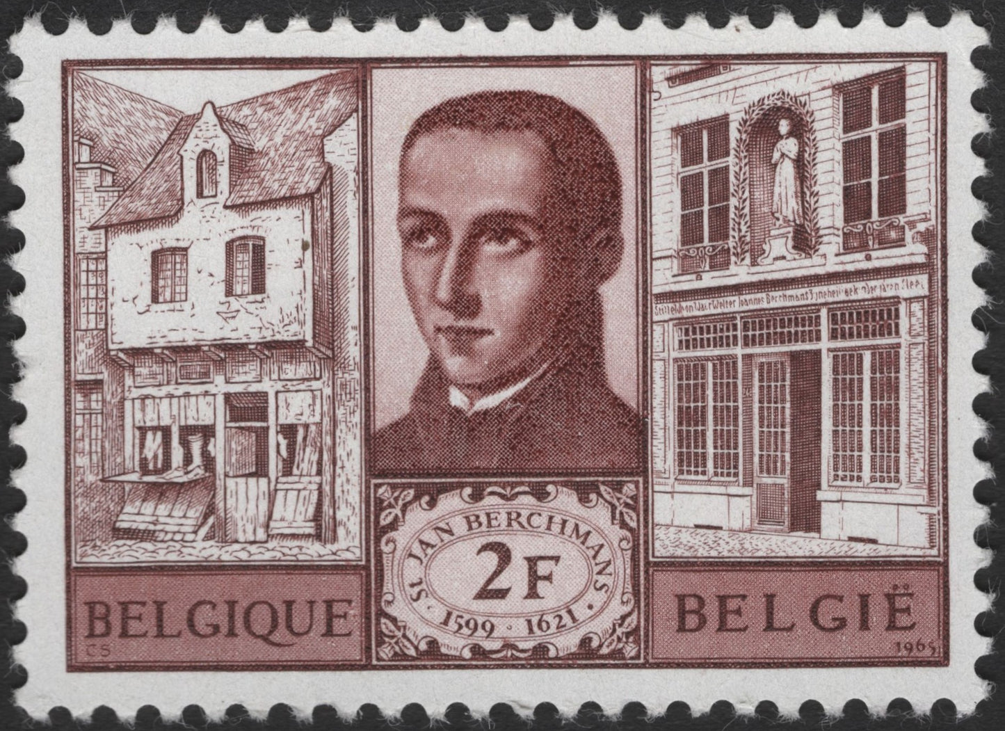 SCG3577 - Belgium 1965 – St. Jan Berchmans 2F Stamp