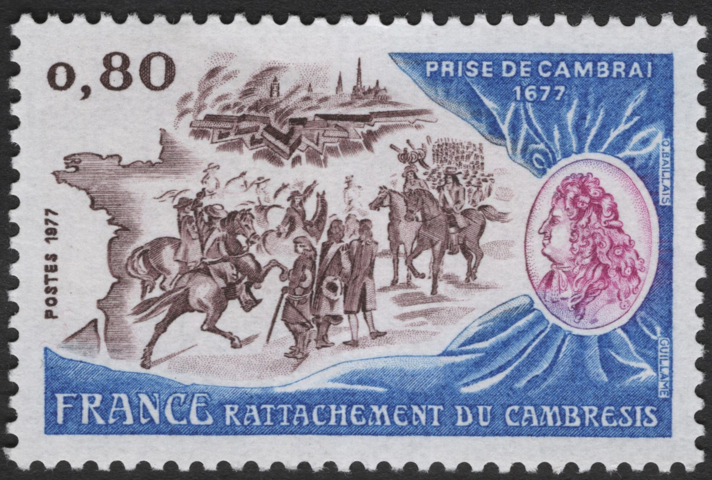 SCG3626 - France 1977 – Rattachement du Cambrésis (1677)