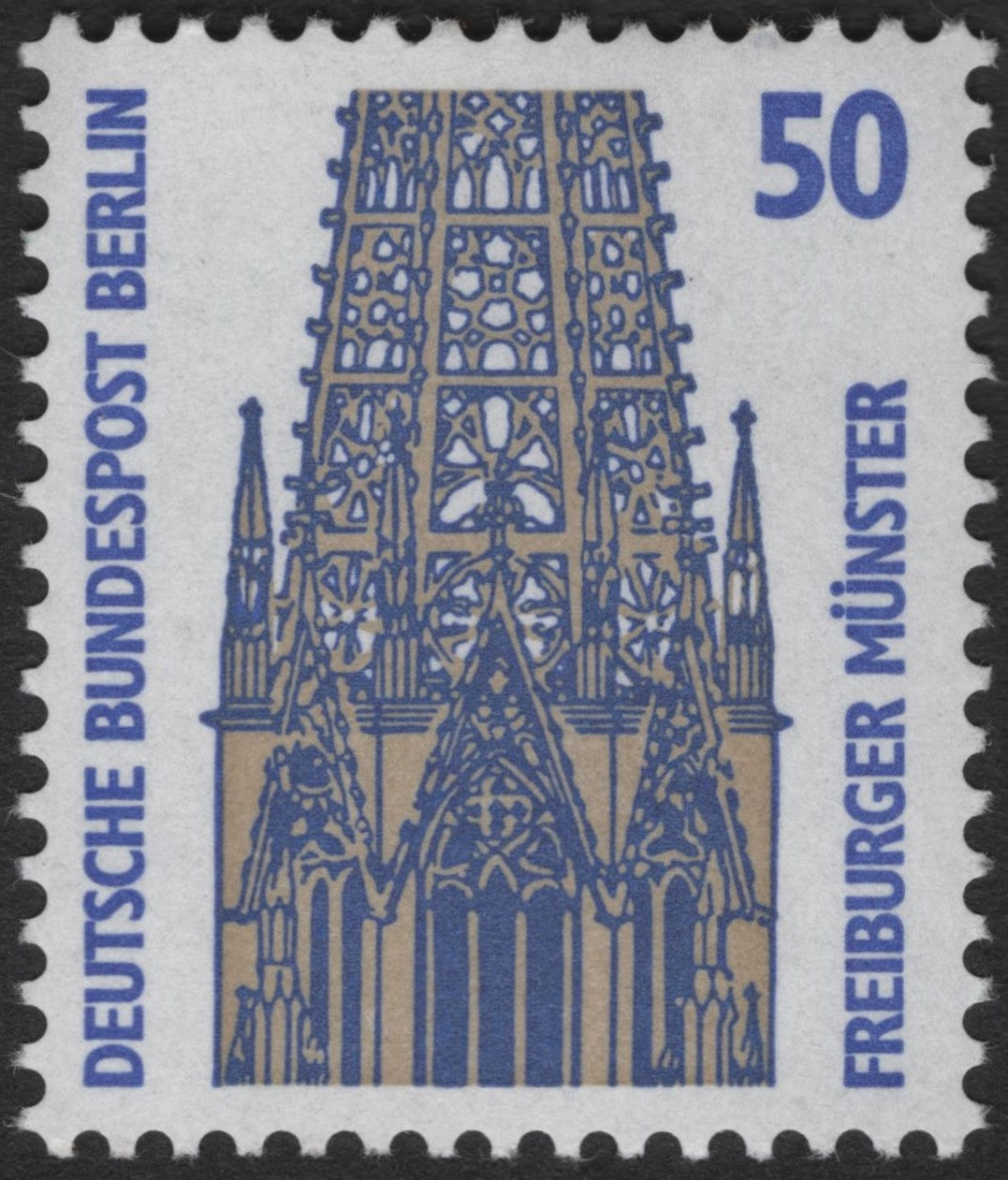 SCG3613 - 1964 Berlin Freiburg Minster Stamp – 50 Pfennig