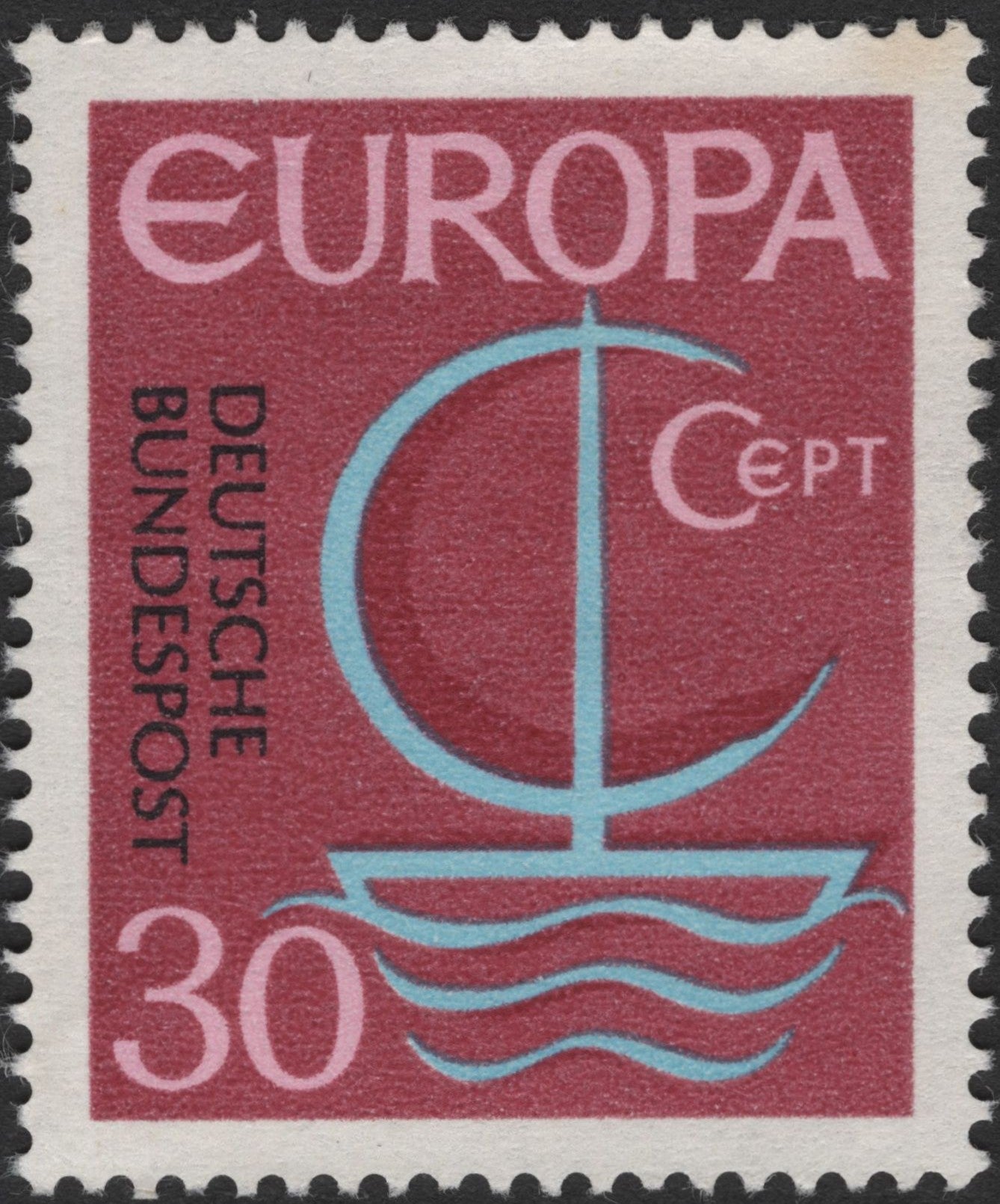 SCG3600 - 1963 Germany (West) – Europa CEPT 30 Pfennig Stamp