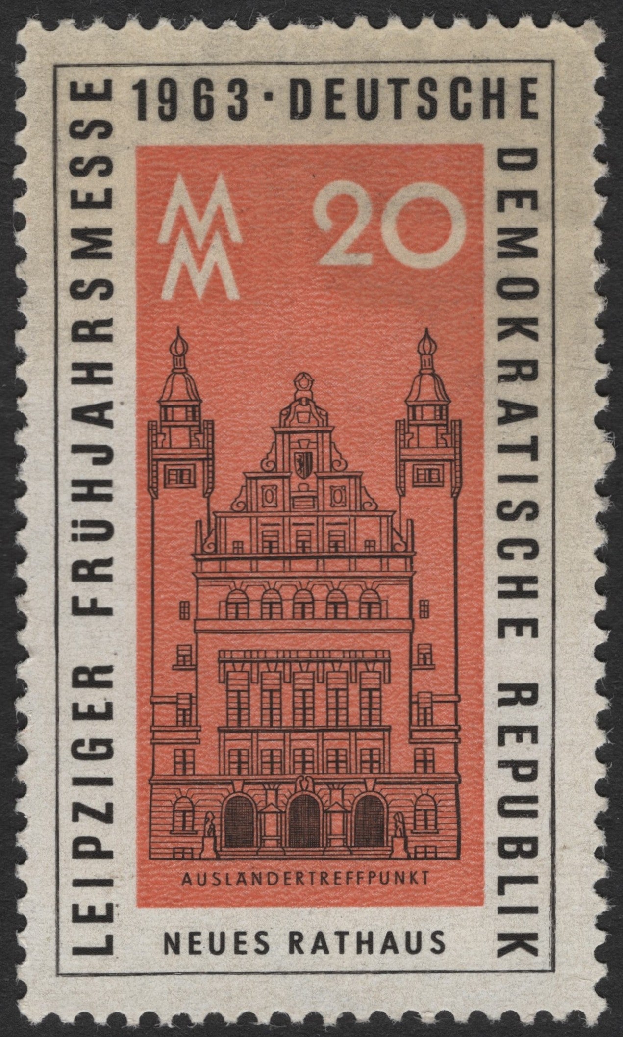 SCG3616 - 1963 East Germany – Leipzig Spring Fair, Neues Rathaus