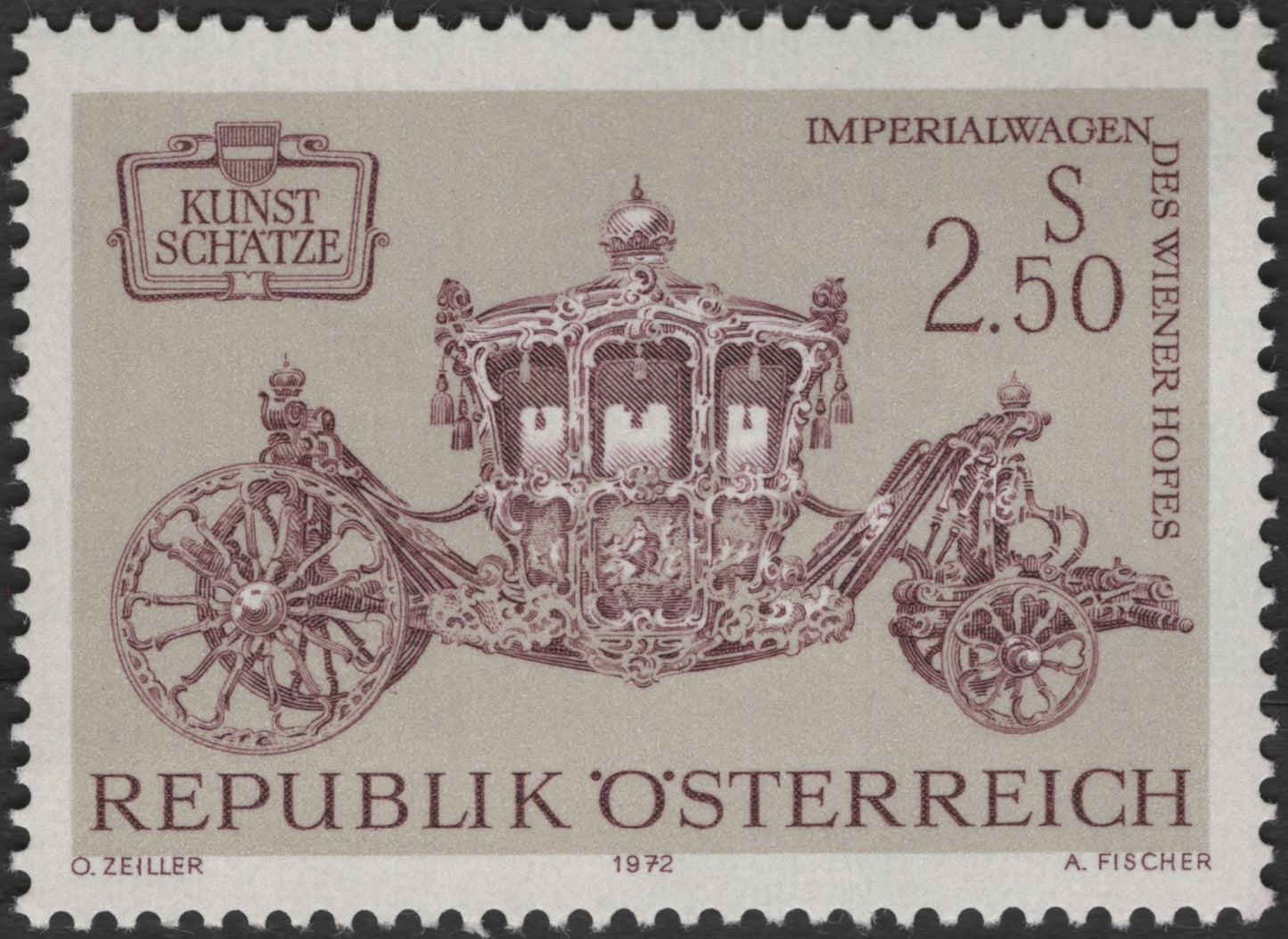 SCG3660 - Austria 1972 Imperial Carriage Stamp – Kunstschätze Series
