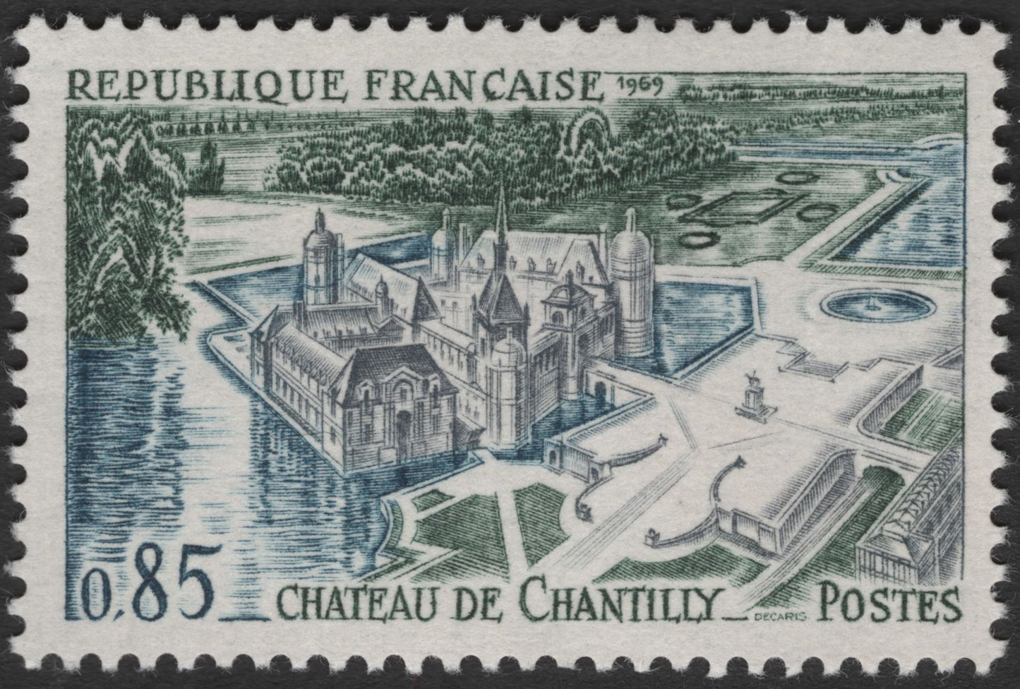 SCG3650 - France 1969 – Château de Chantilly Stamp