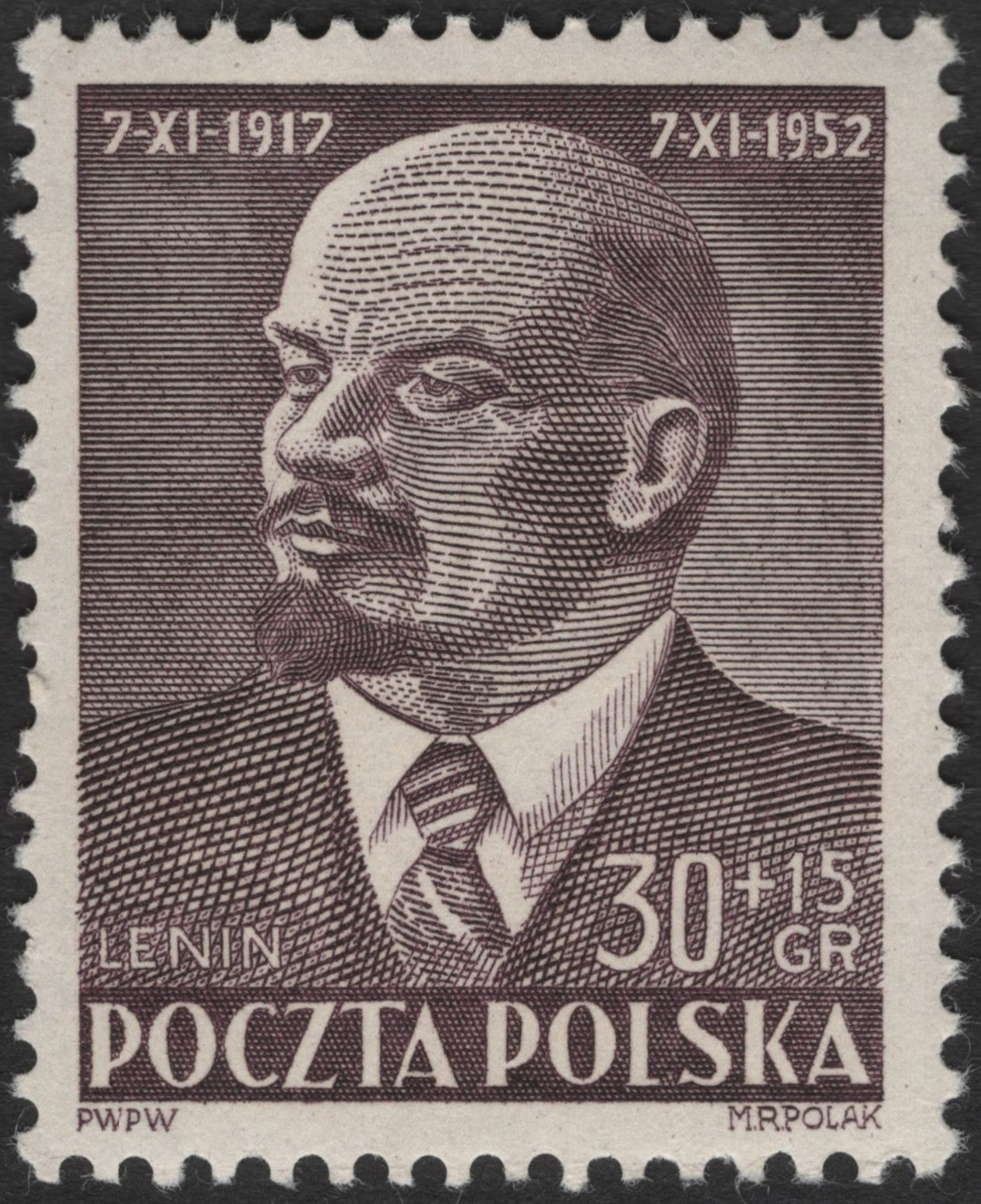 SCG3680 - Poland – 1952 Lenin Commemorative Stamp