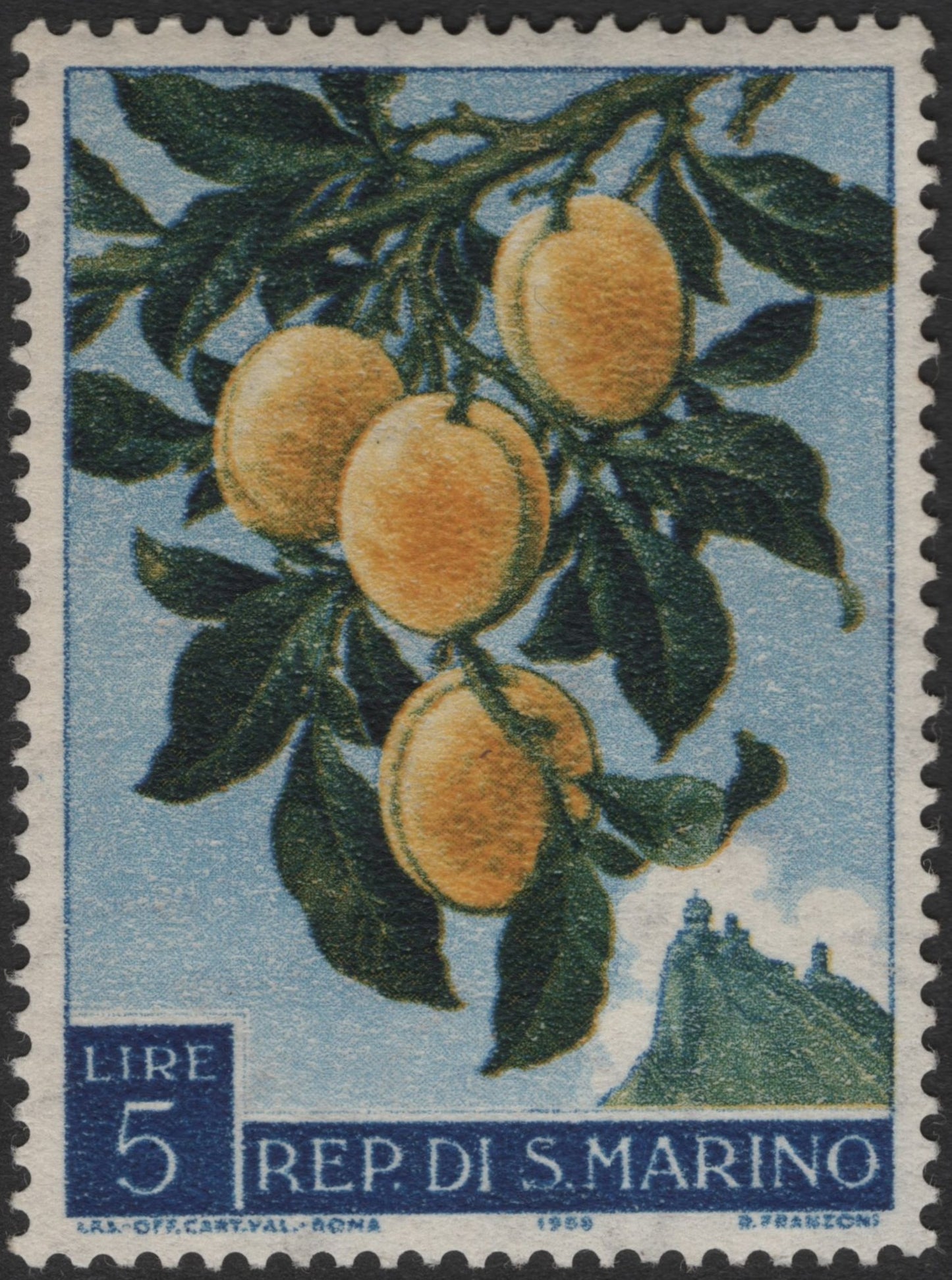 SCG3670 - San Marino 1969 – Yellow Plum Branch