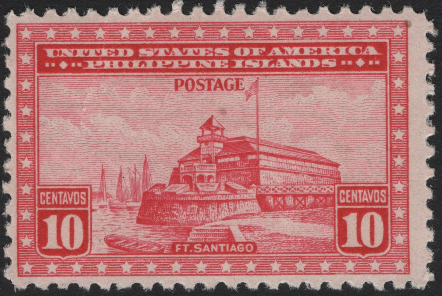 SCG3768 - United States Philippines 1917 – 10 Centavos Fort Santiago Stamp