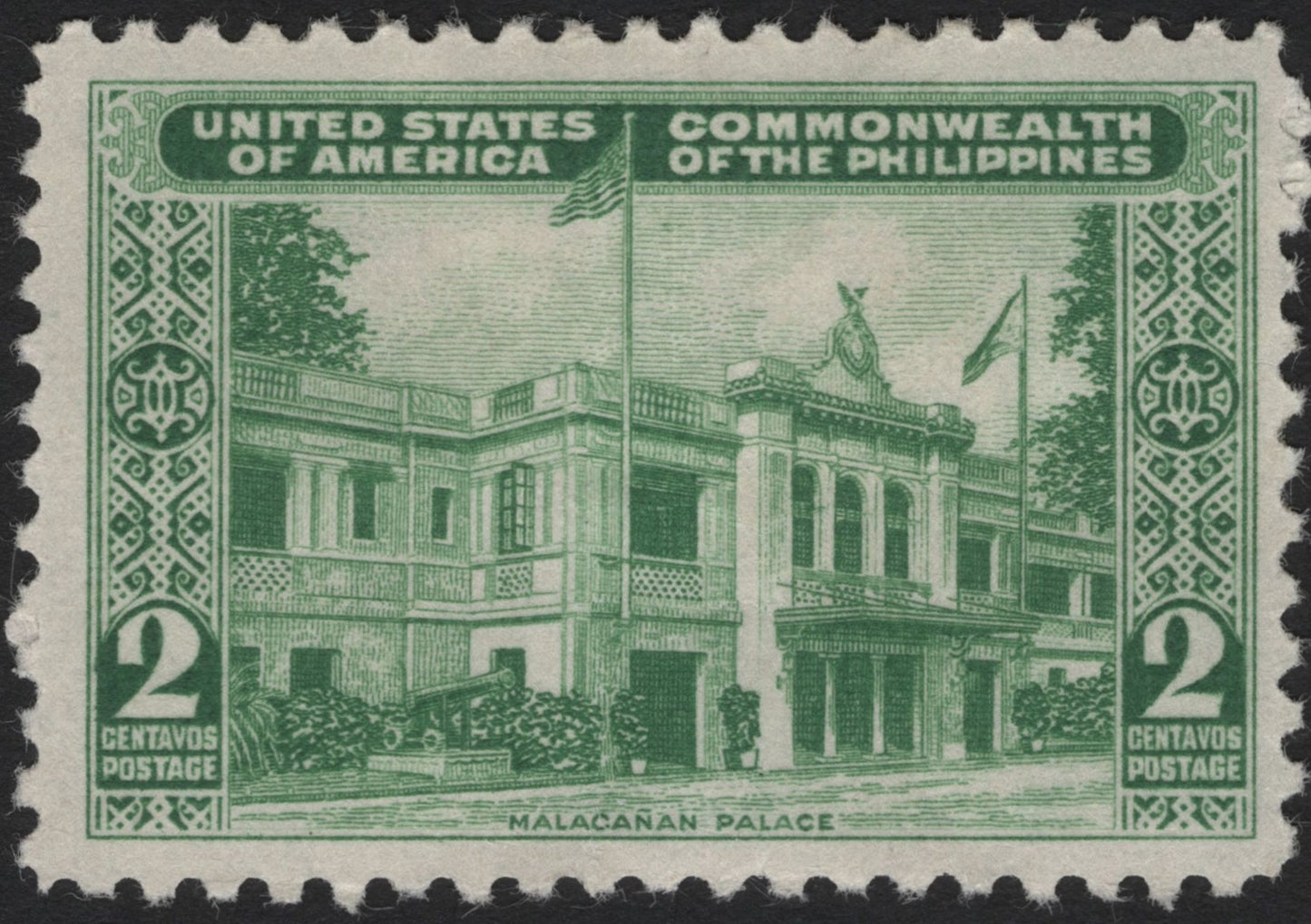 SCG3770 - Philippines (Commonwealth, under U.S. Administration) – 1935 Malacañan Palace 2 Centavos Stamp