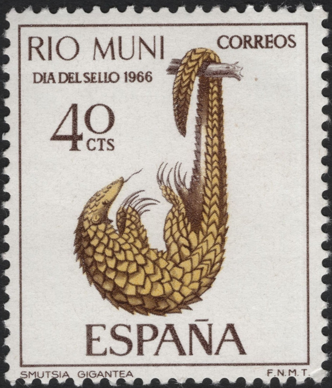 SCG3852 - Río Muni 1966 "Día del Sello" – Giant Pangolin