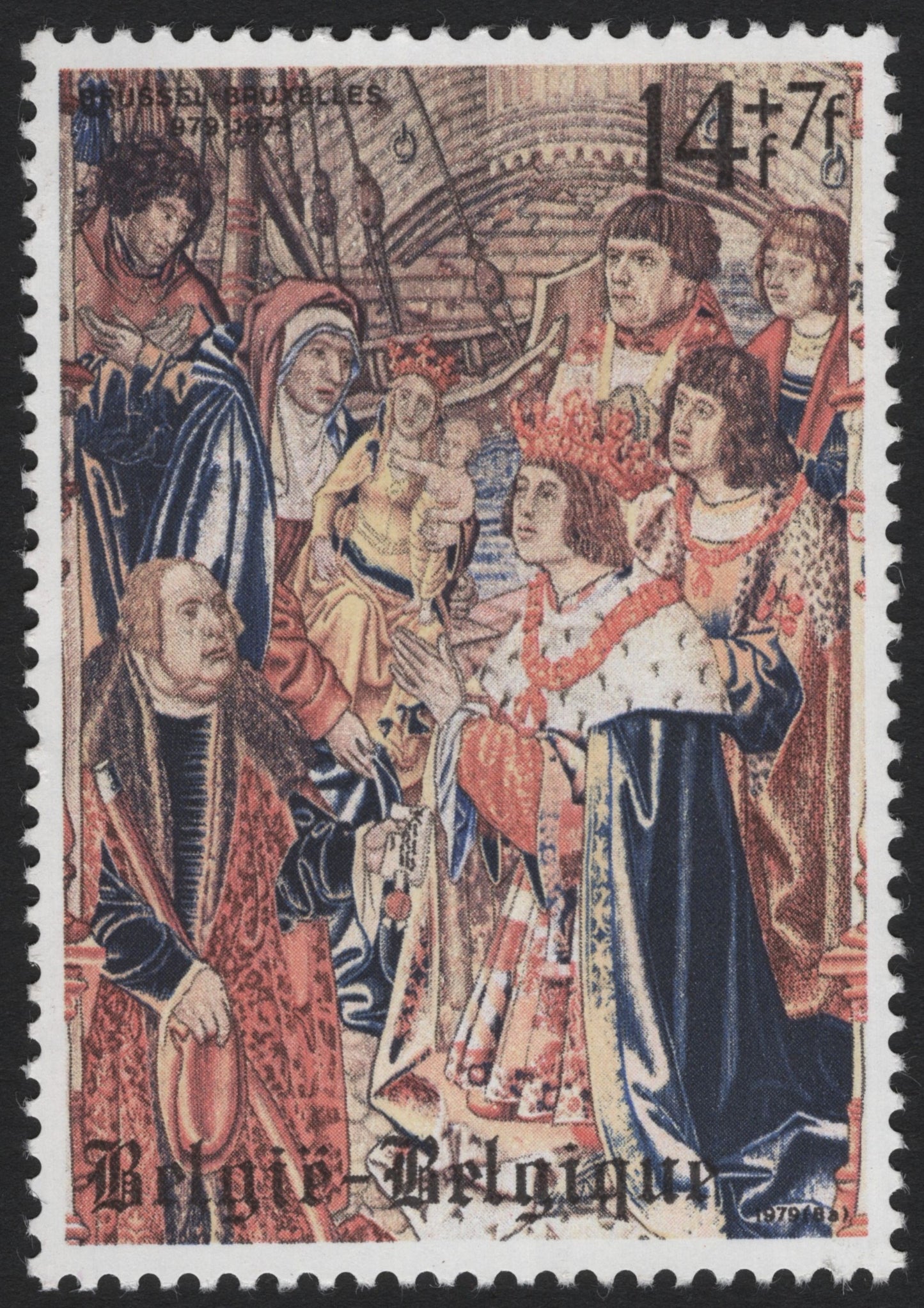 SCG3778 - Belgium 1979 – Brussels Tapestries Stamp (14f+7f)