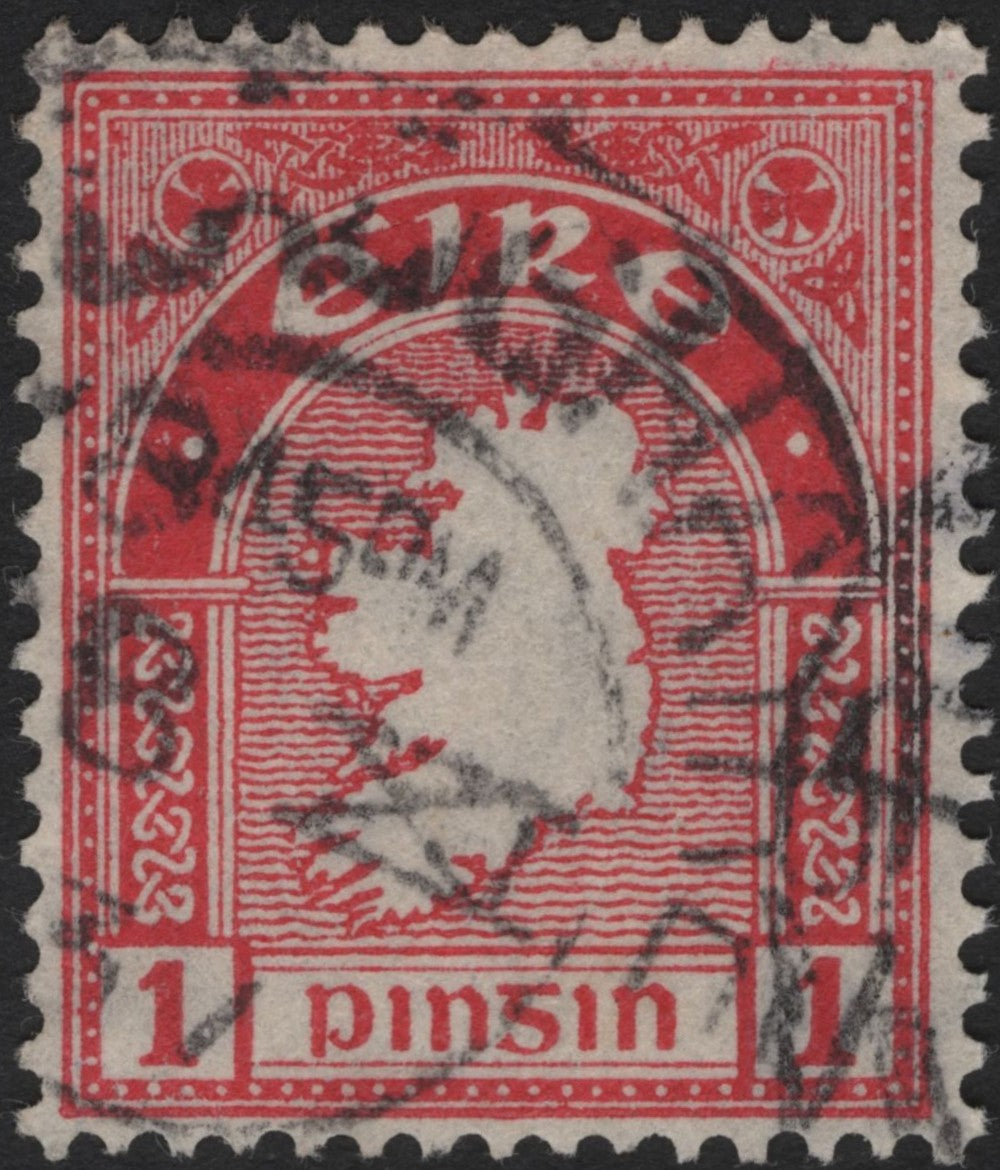 SCG3836 - Ireland 1922 – 1d Red Map of Ireland (Éire Overprint)