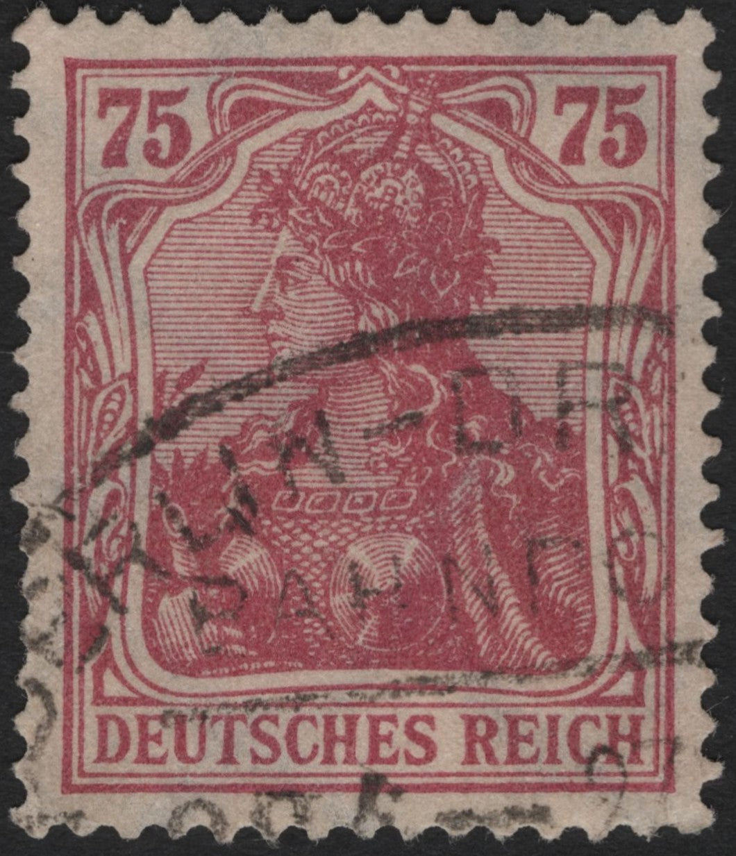 SCG3843 - Germany 1900 – Germania Issue, 75 Pfennig Carmine