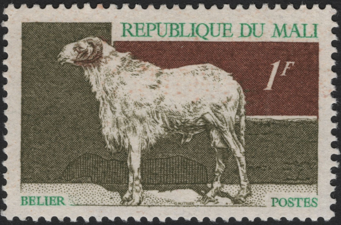 SCG3904 - Mali 1964 – Ram (Bélier) – 1F