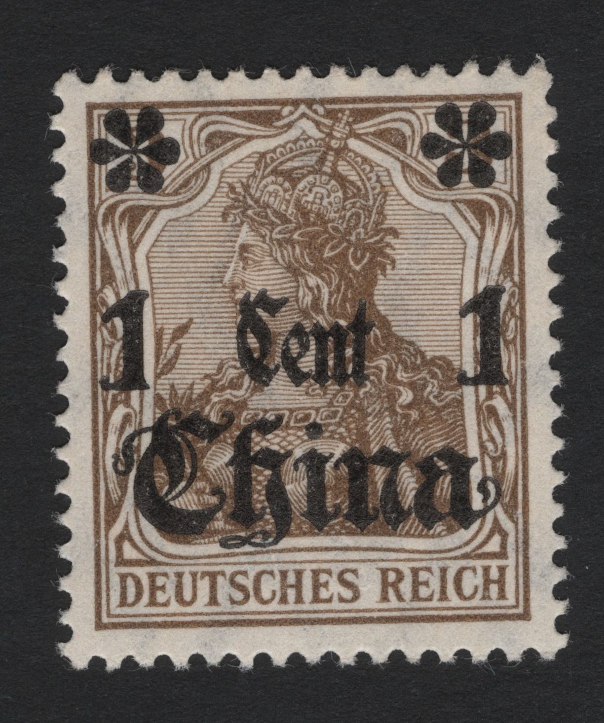 SCG3968 - Germany Offices in China – 1 Cent Overprint on Germania Issue