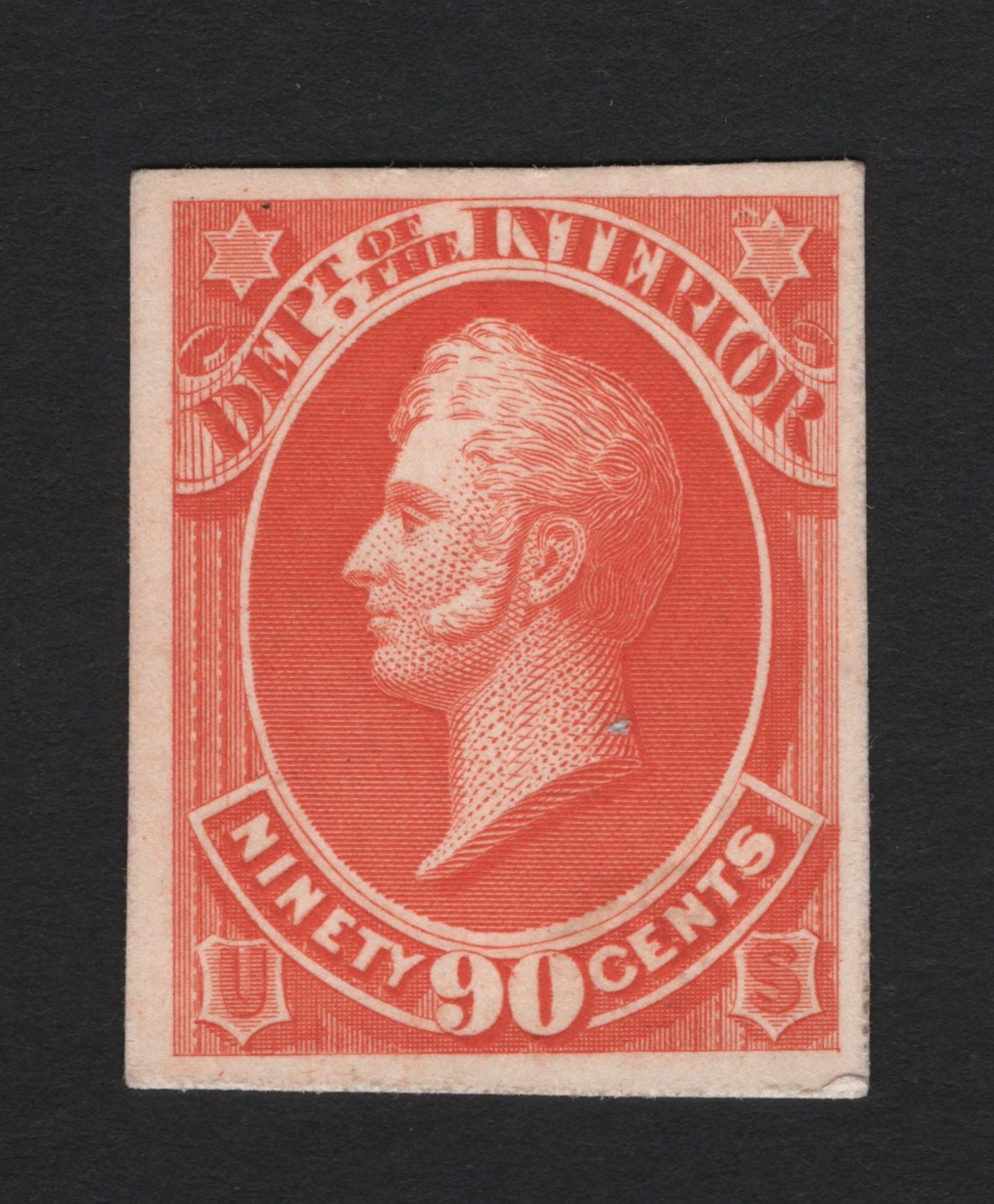 SCG3971 - United States 1873 Interior Department Official Stamp – 90¢ Red
