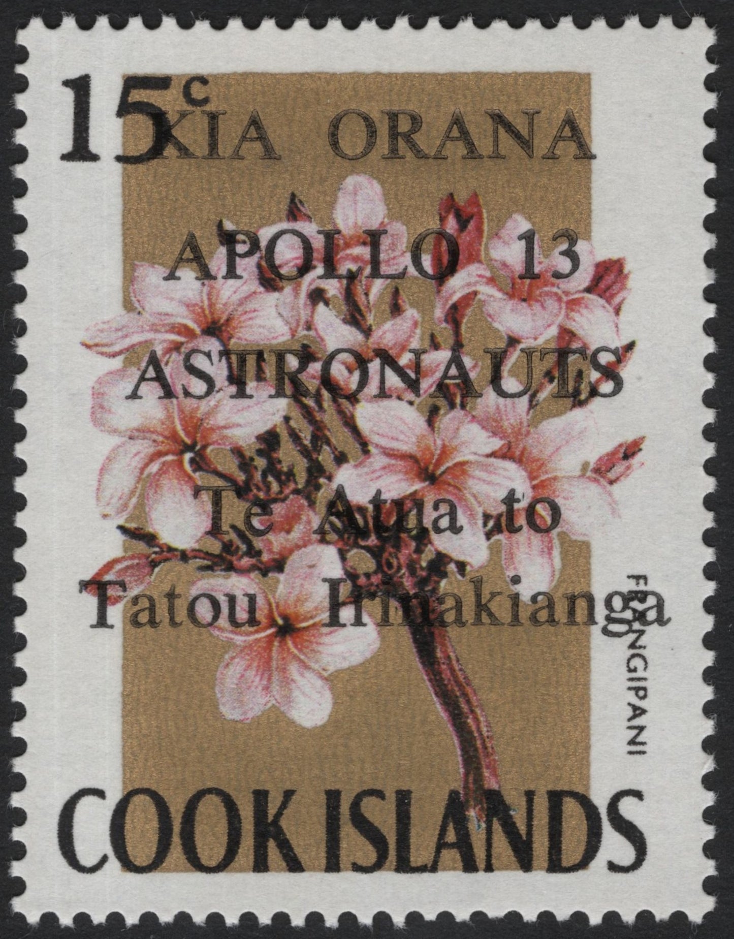 SCG4085 - Cook Islands – 1970, Apollo 13 Astronauts Overprint (Frangipani Issue)