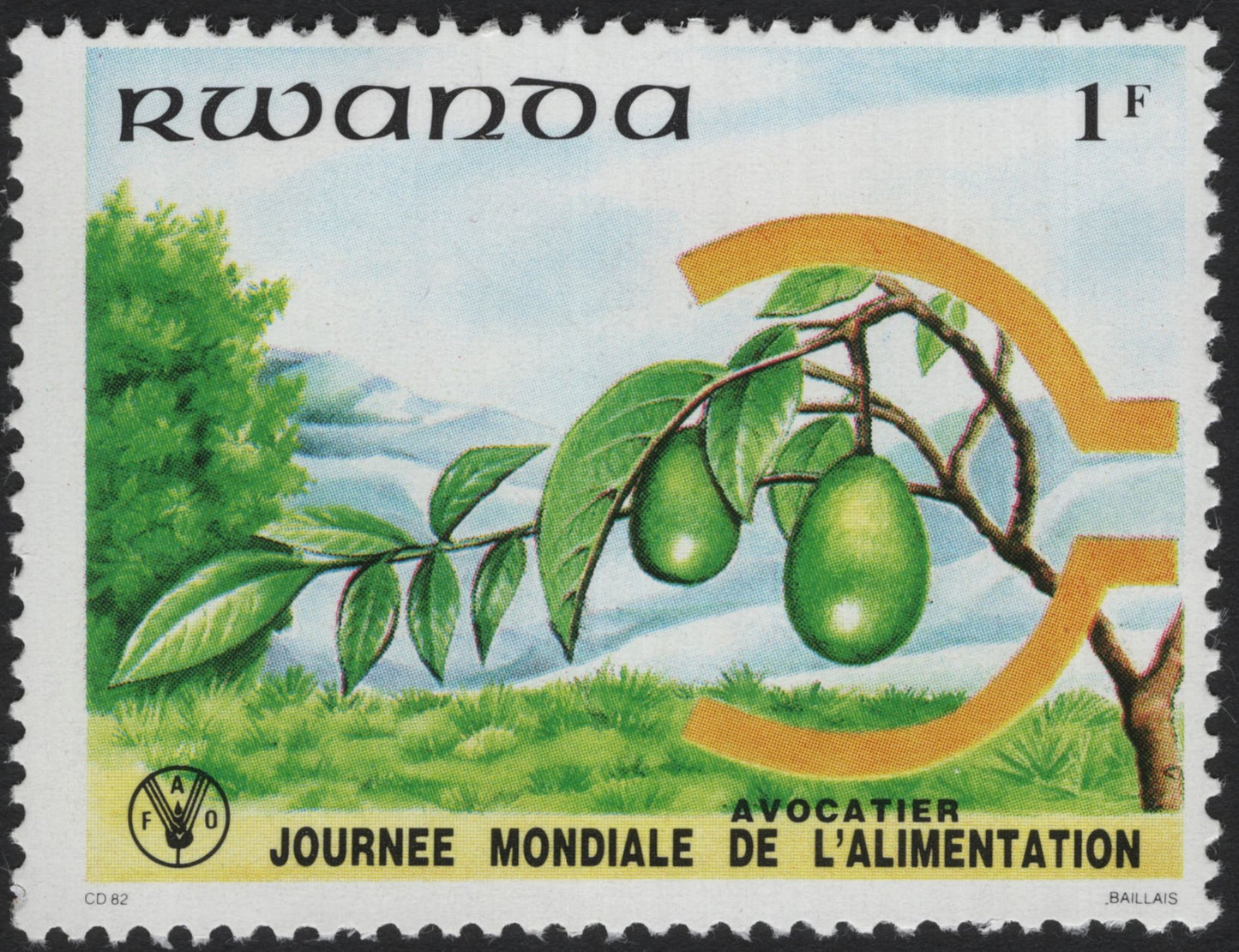 SCG4002 - Rwanda 1982 – World Food Day (Avocado Tree)