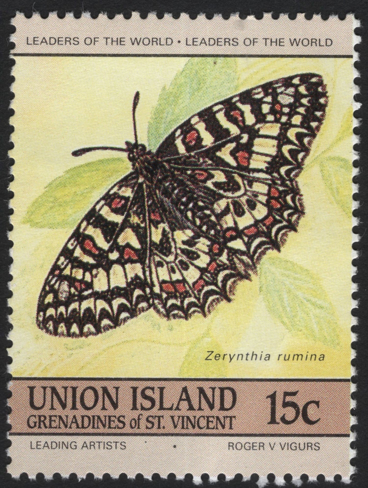 SCG4124 - Union Island 1985 – Zerynthia rumina (Butterfly)