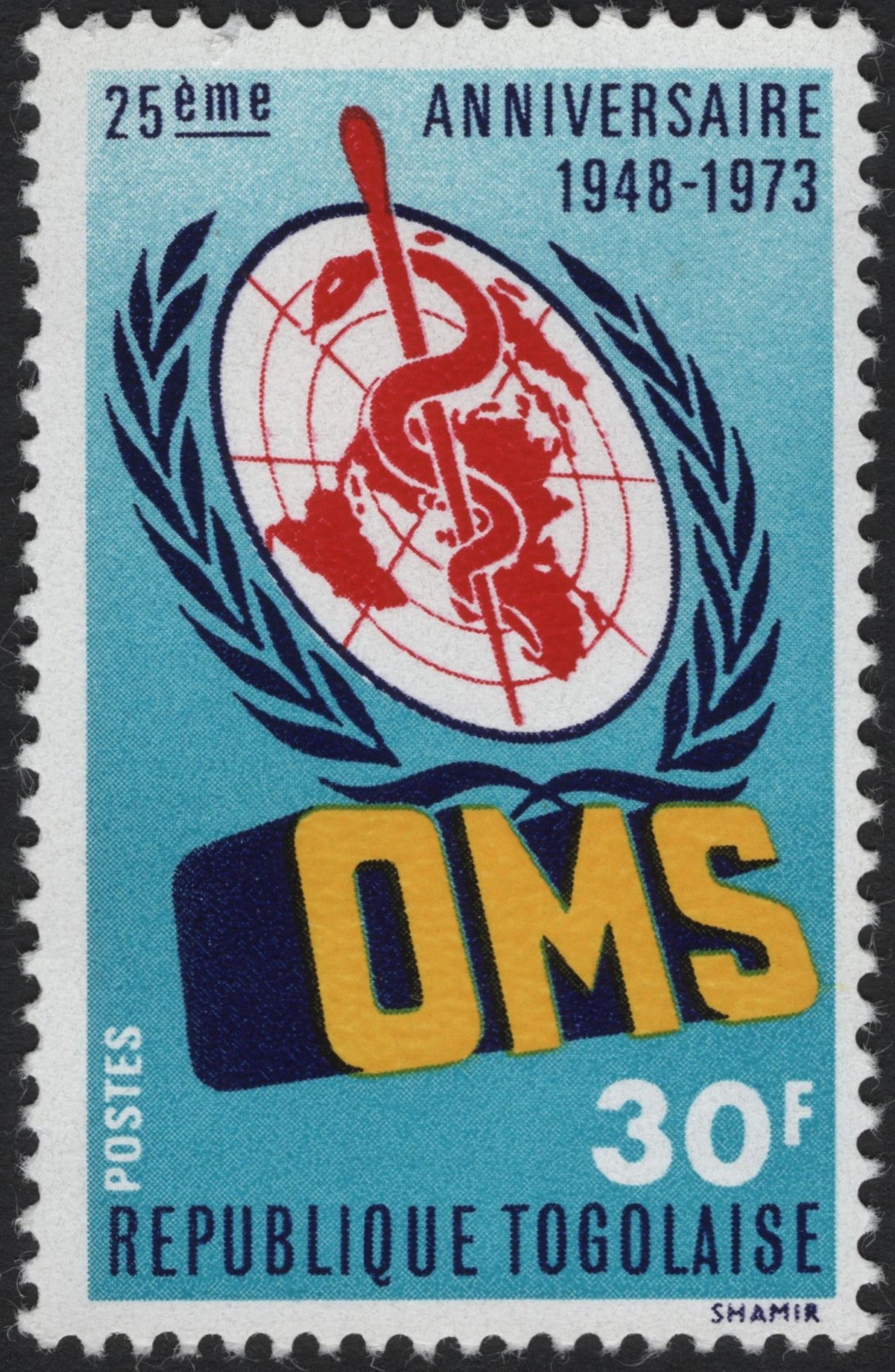 SCG4147 - Togo 1973 – 25th Anniversary of the World Health Organization (WHO)
