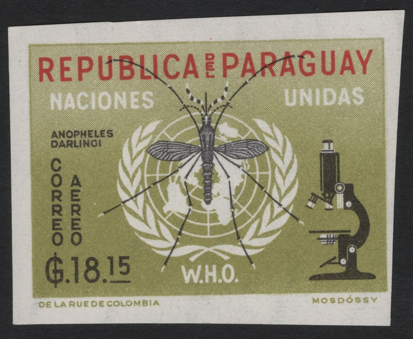 SCG4171 - Paraguay 1962 – WHO Malaria Eradication Airmail Stamp