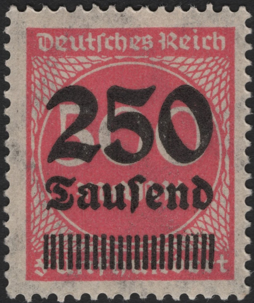 SCG4187 - Germany 1923 Hyperinflation Issue – 250 Tausend Mark Overprint