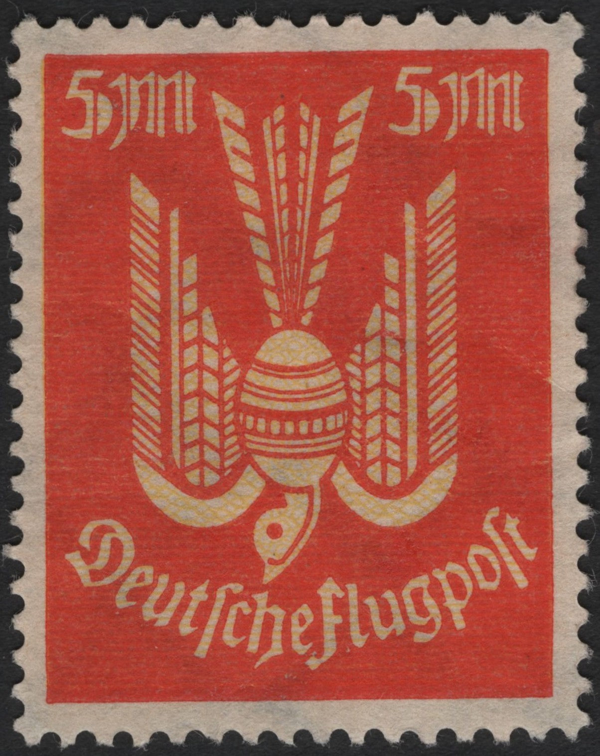 SCG4181 - Germany 1922 Airmail Stamp – 5 Mark “Deutsche Flugpost”
