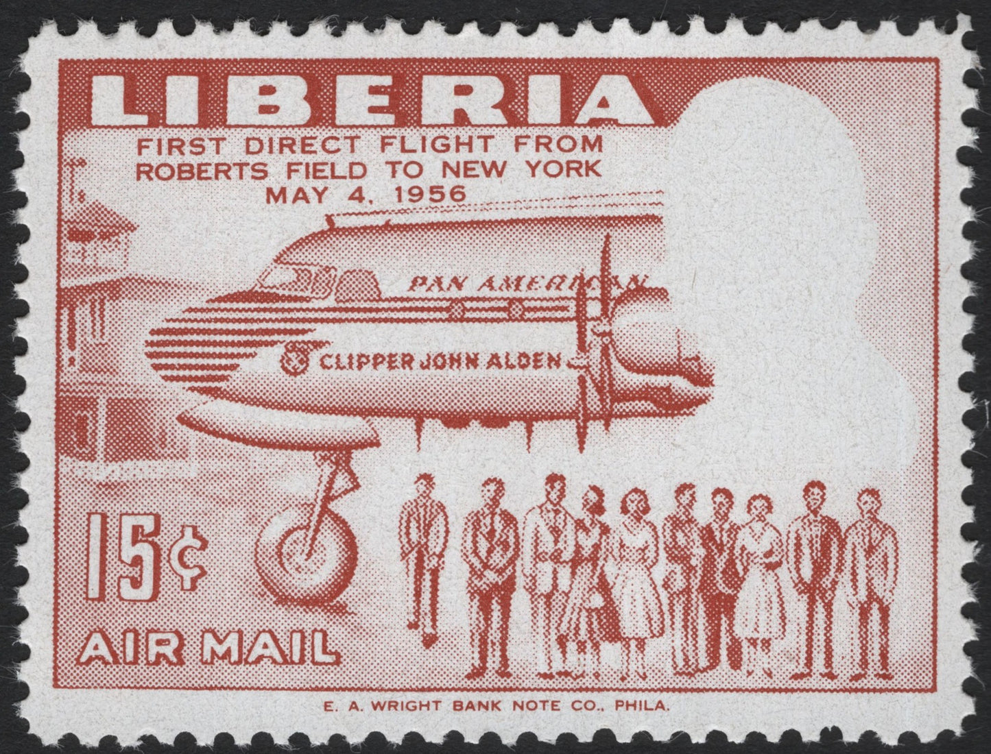 SCG4315 - Liberia 1956 – First Direct Flight Airmail (15¢)