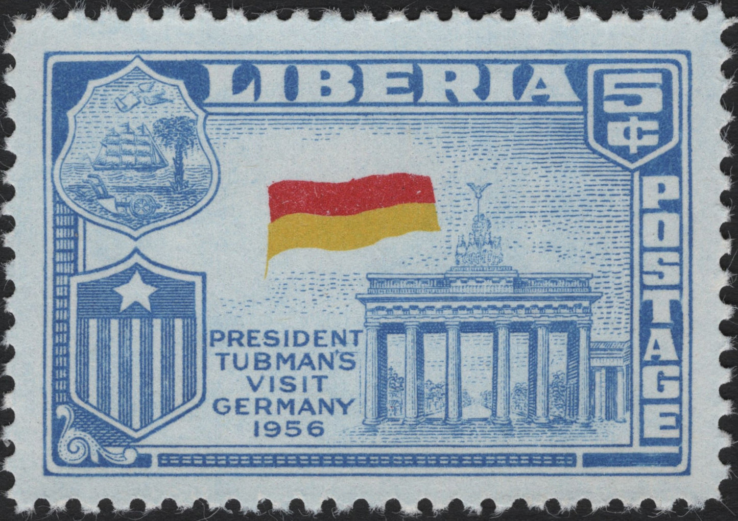 SCG4316 - Liberia 1956 – President Tubman’s Visit to Germany (5¢)