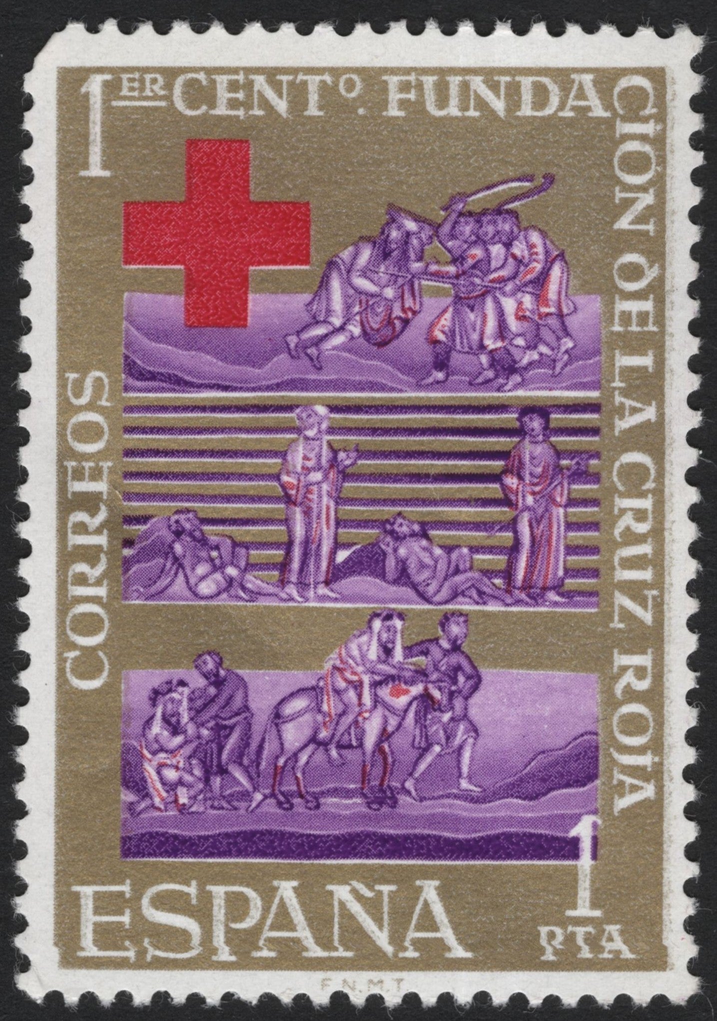 SCG4286 - Spain 1963 – Centenary of the Red Cross (1 PTA)