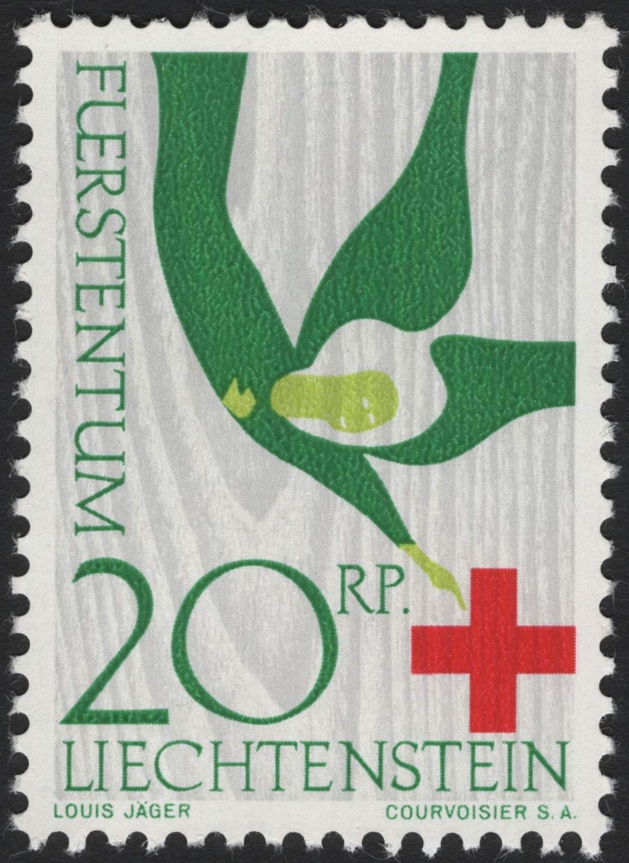 SCG4287 - Liechtenstein 1963 – Red Cross Issue (20 Rappen)