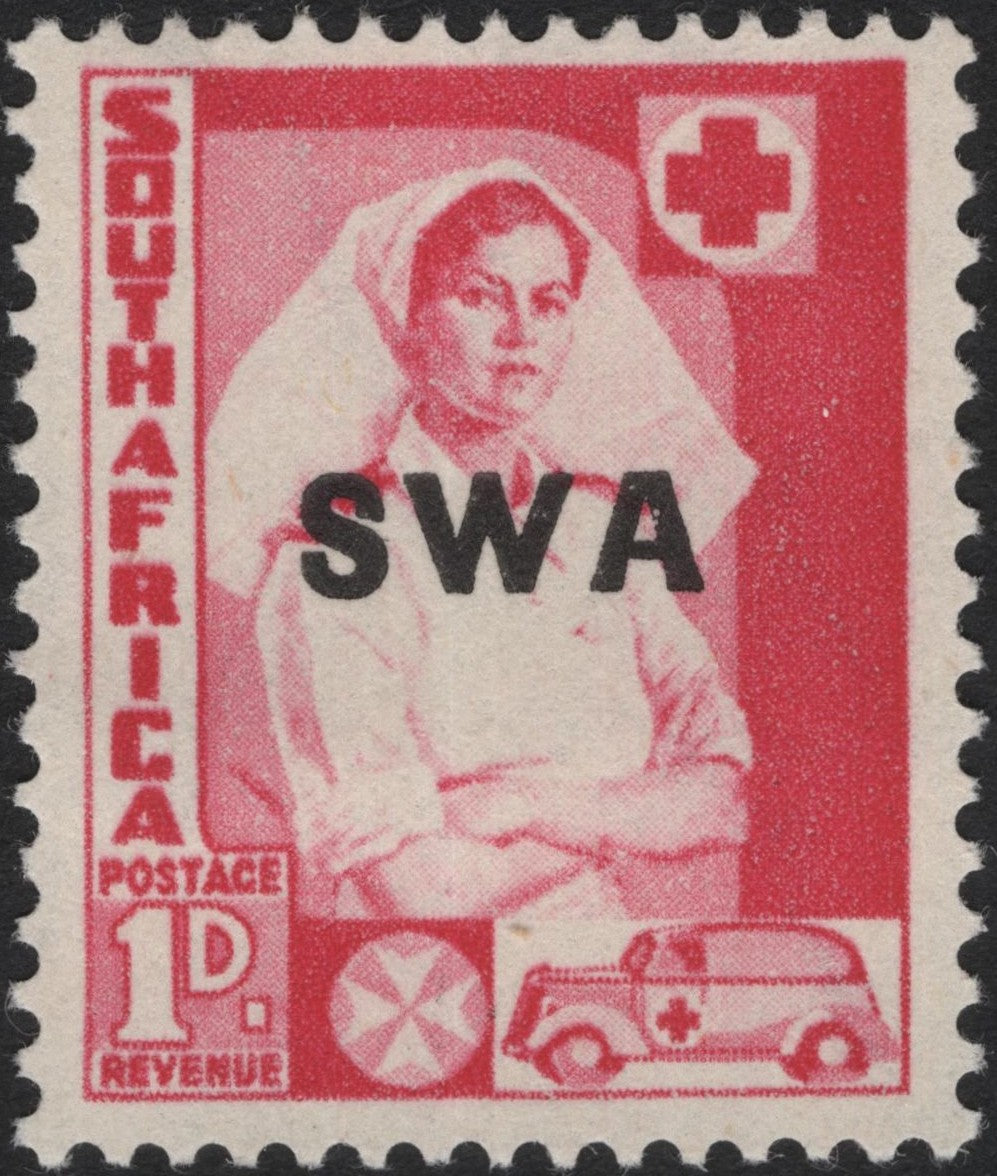 SCG4263 - South West Africa – Red Cross Nurse Overprint (South Africa, 1d)