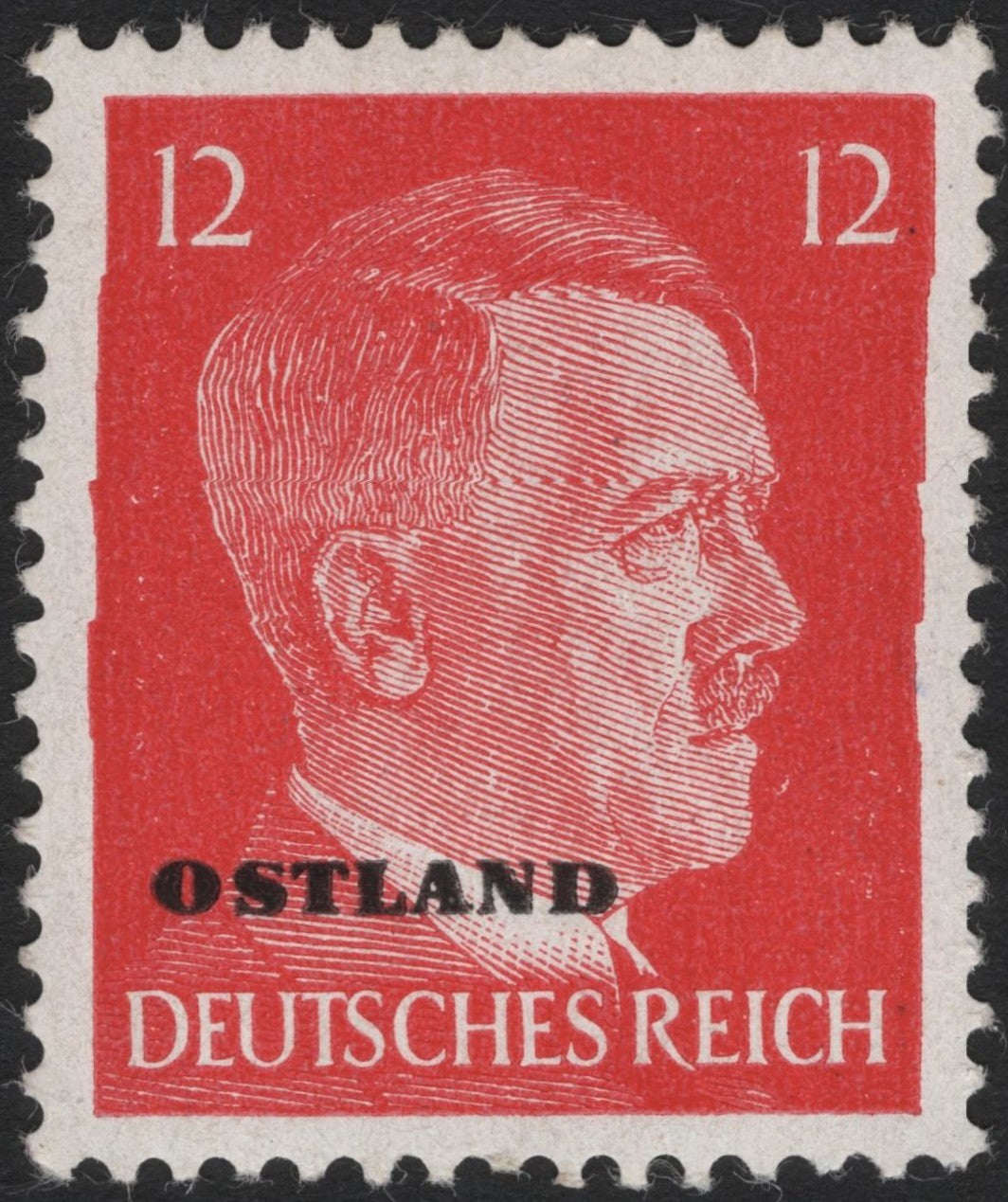 SCG4335 - 1941 Germany (Ostland Occupation) – 12 Pfennig Hitler Definitive Overprint