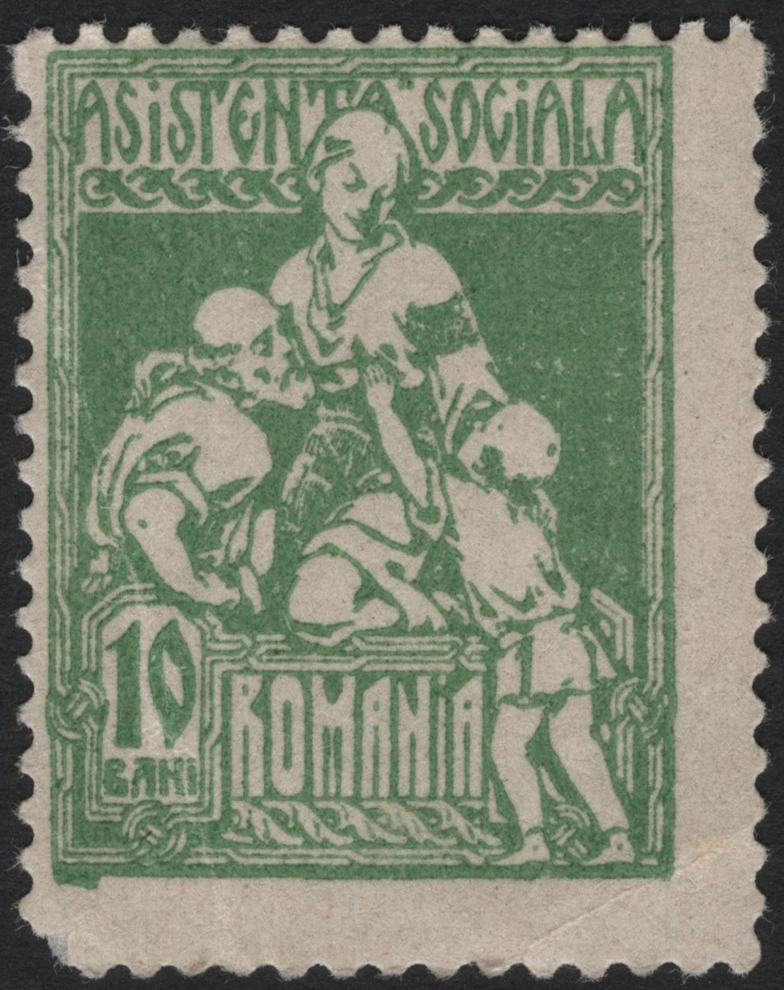 SCG4345 - Romania 1915 – Social Assistance (10 Bani, Green)