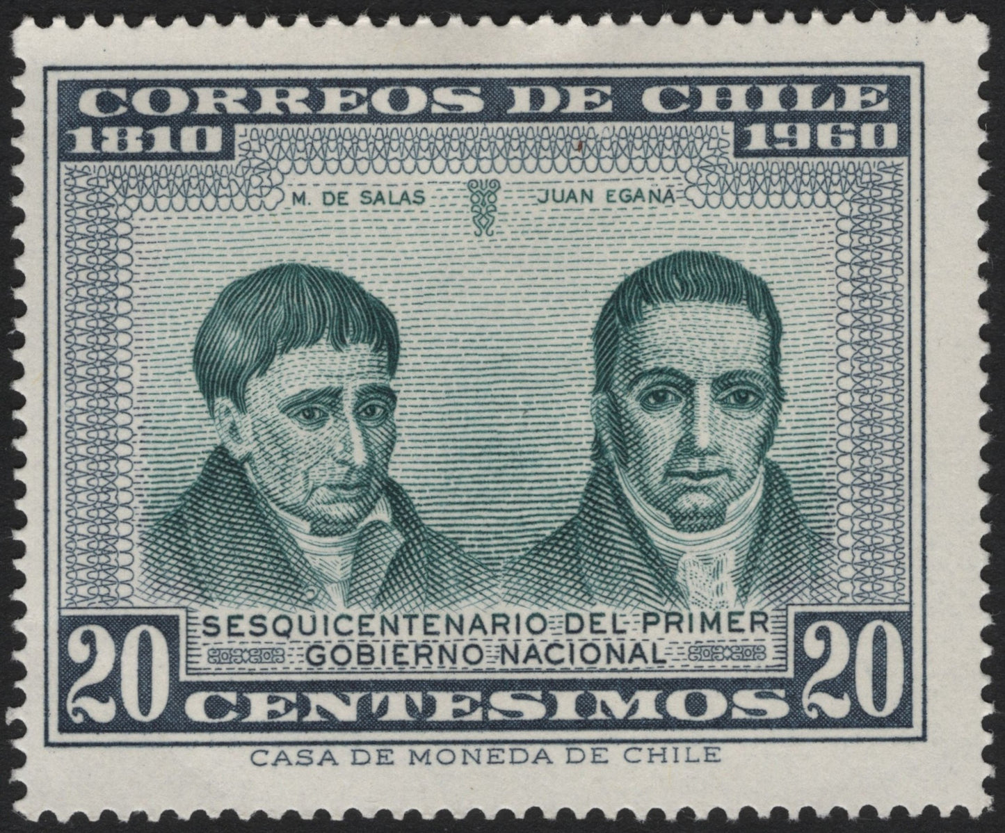 SCG4351 - Chile 1960 – Sesquicentennial of the First National Government (20 Centavos)