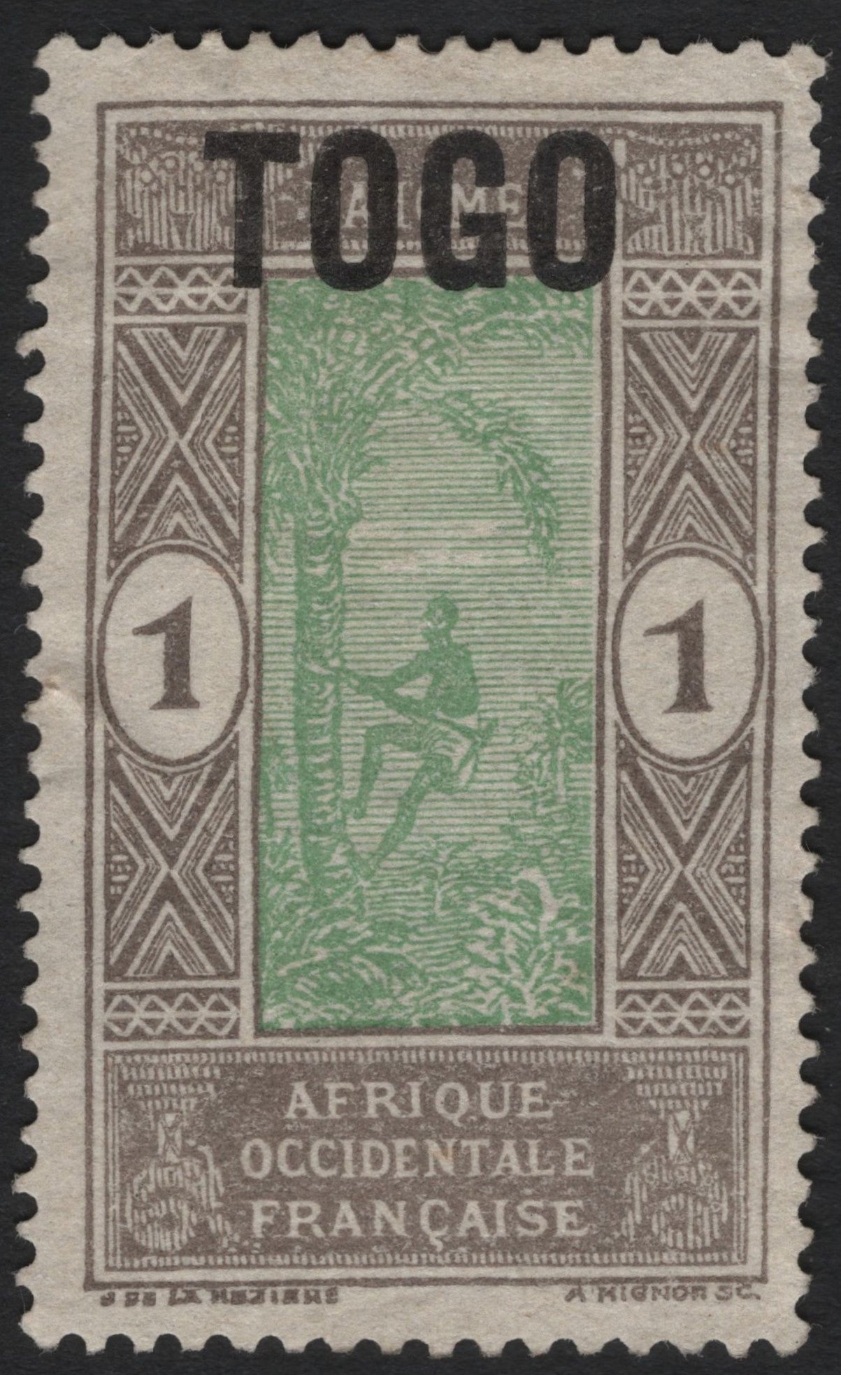 SCG4370 - Togo Overprint on French West Africa Issue – 1 Centime