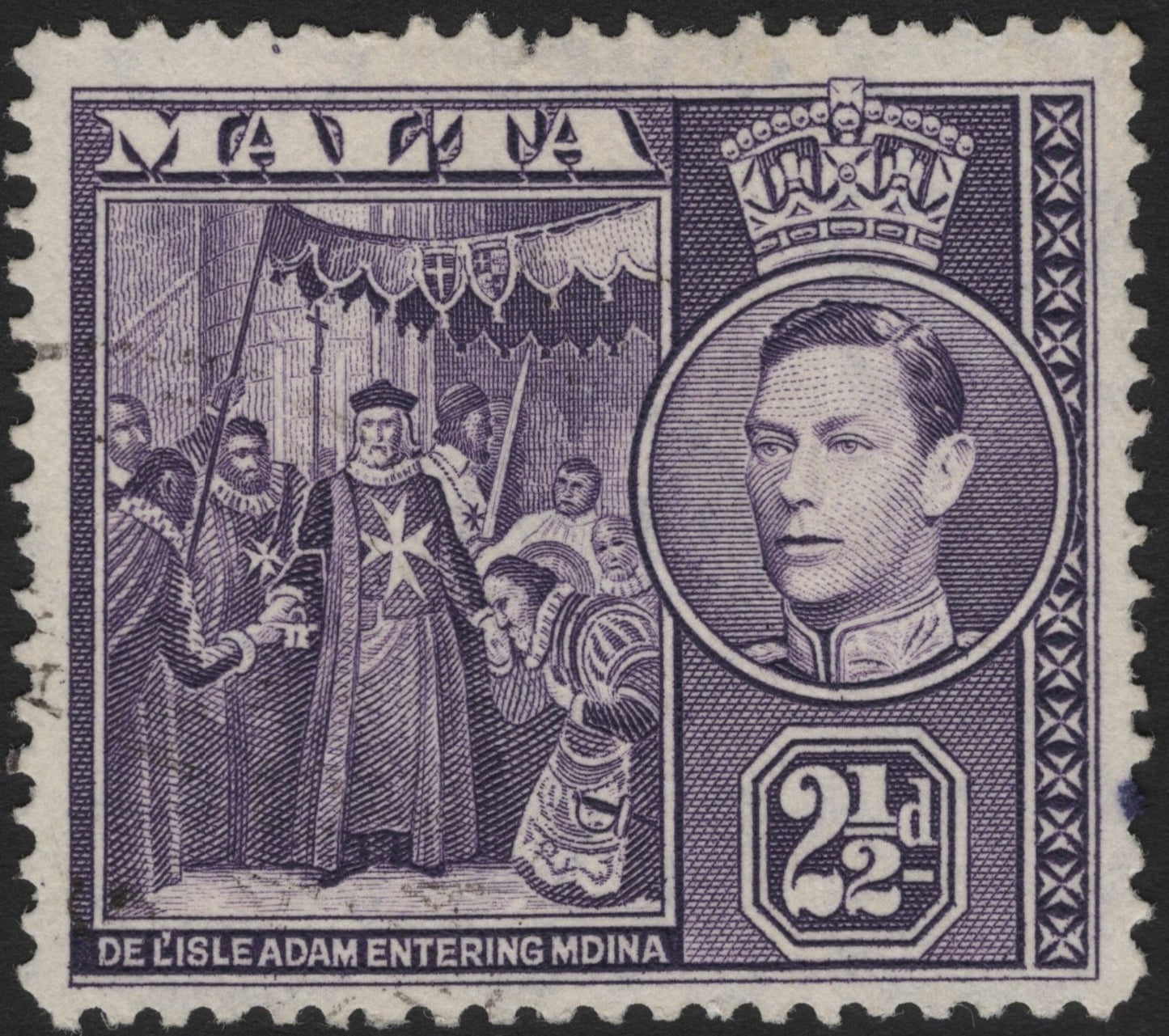 SCG4359 - Malta – 2½d “De L’Isle Adam Entering Mdina” (King George VI Era)