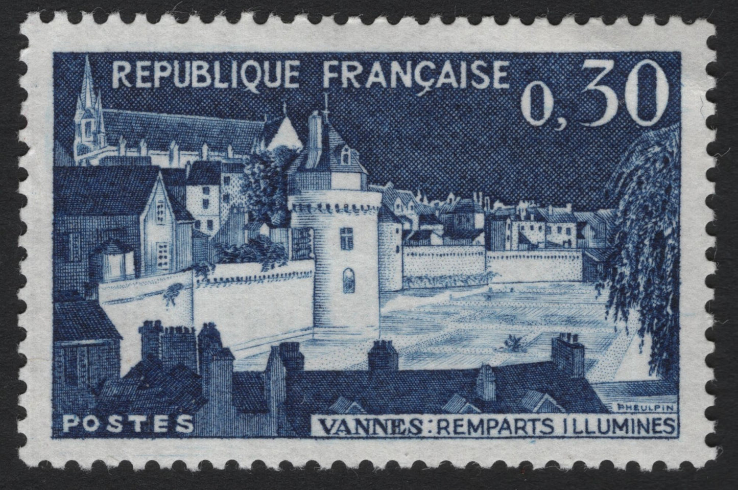 SCG4373 - France 1960 – Vannes Illuminated Ramparts (30c)