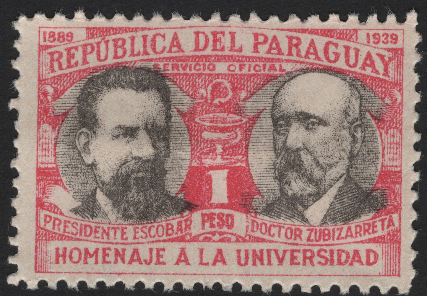 SCG4375 - Paraguay 1939 – Homenaje a la Universidad, 1 Peso (Official)