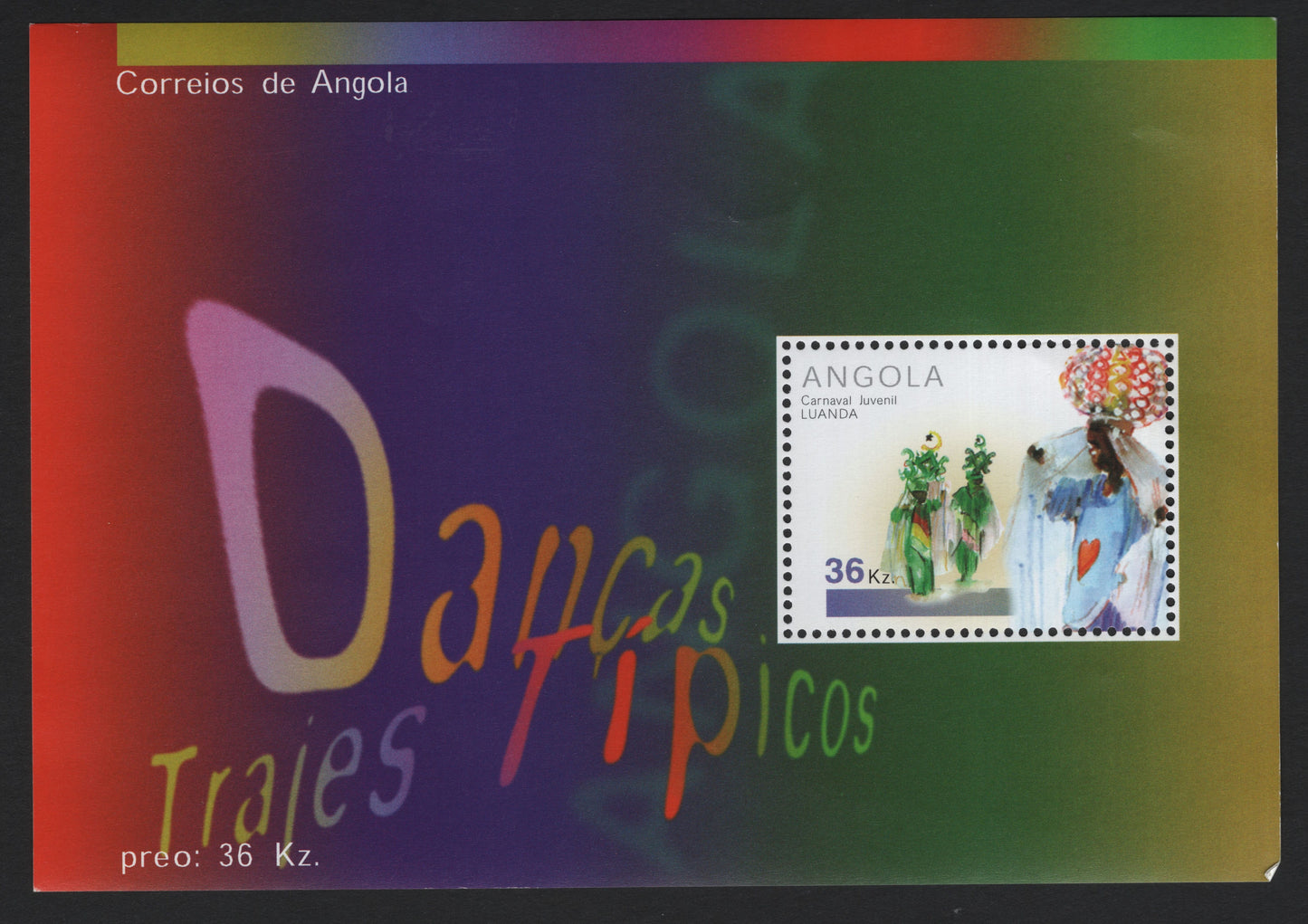 SCG4743 - Angola 1990s Miniature Sheet – Carnival Juvenil, Luanda (36 Kz)