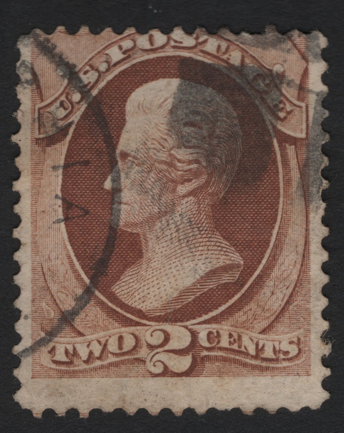 SCG4342 - United States 2 Cents Andrew Jackson (Brown, 1870s Issue)