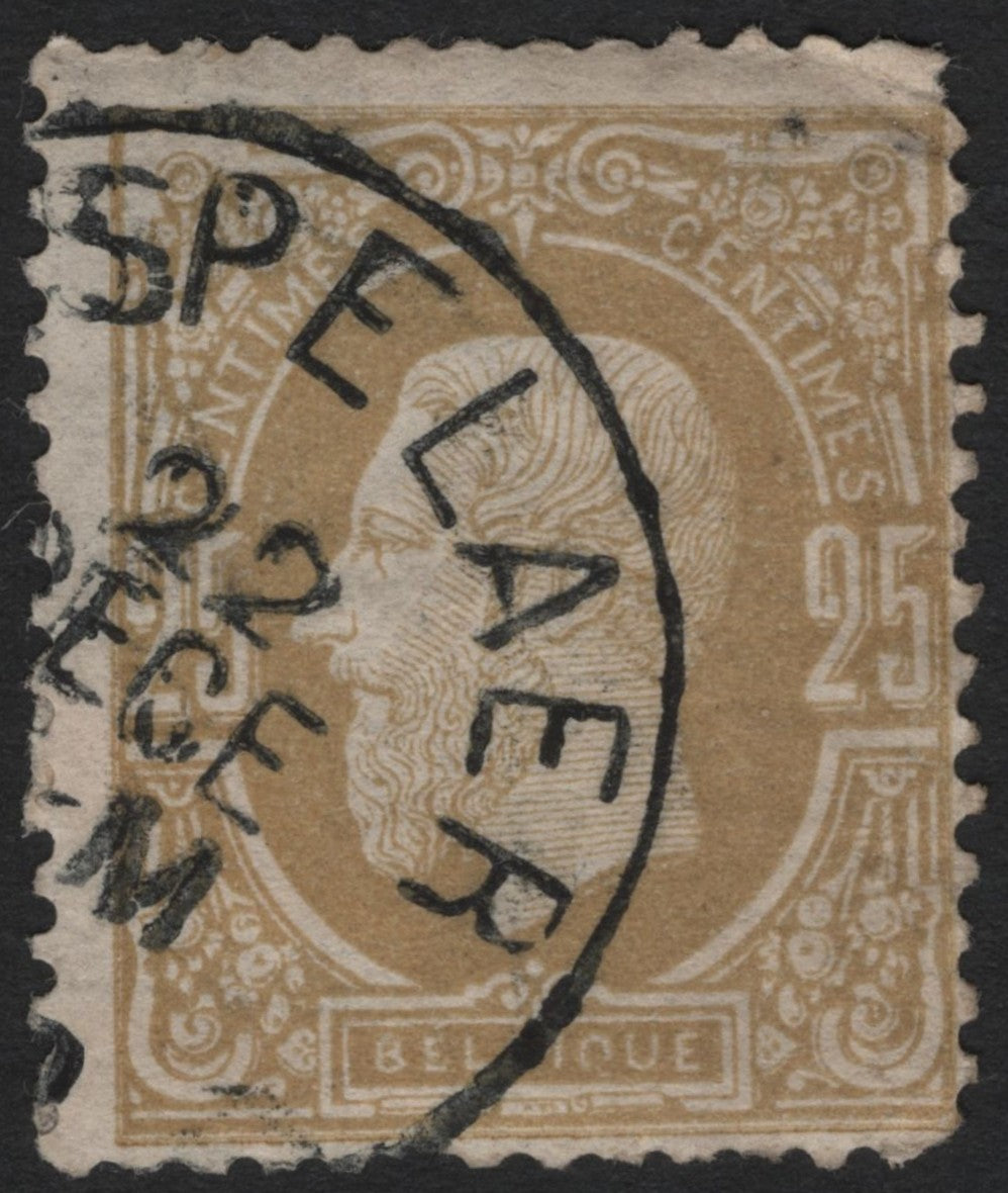 SCG4465 - Belgium 1893 – King Leopold II, 25c Brown
