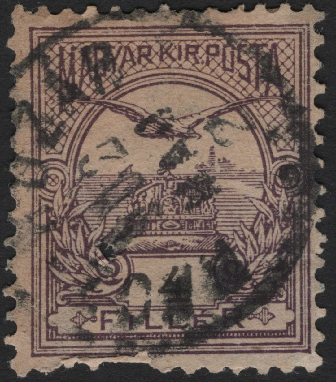 SCG4466 - Hungary 1916 – 2 Filler Parliament Building Stamp