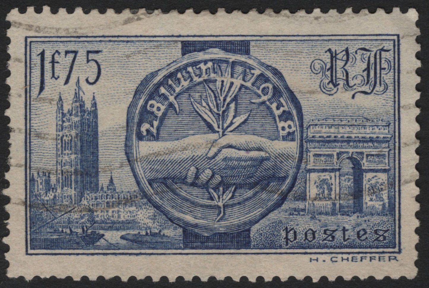 SCG4472 - France 1938 – 20th Anniversary of the Armistice (1f75)