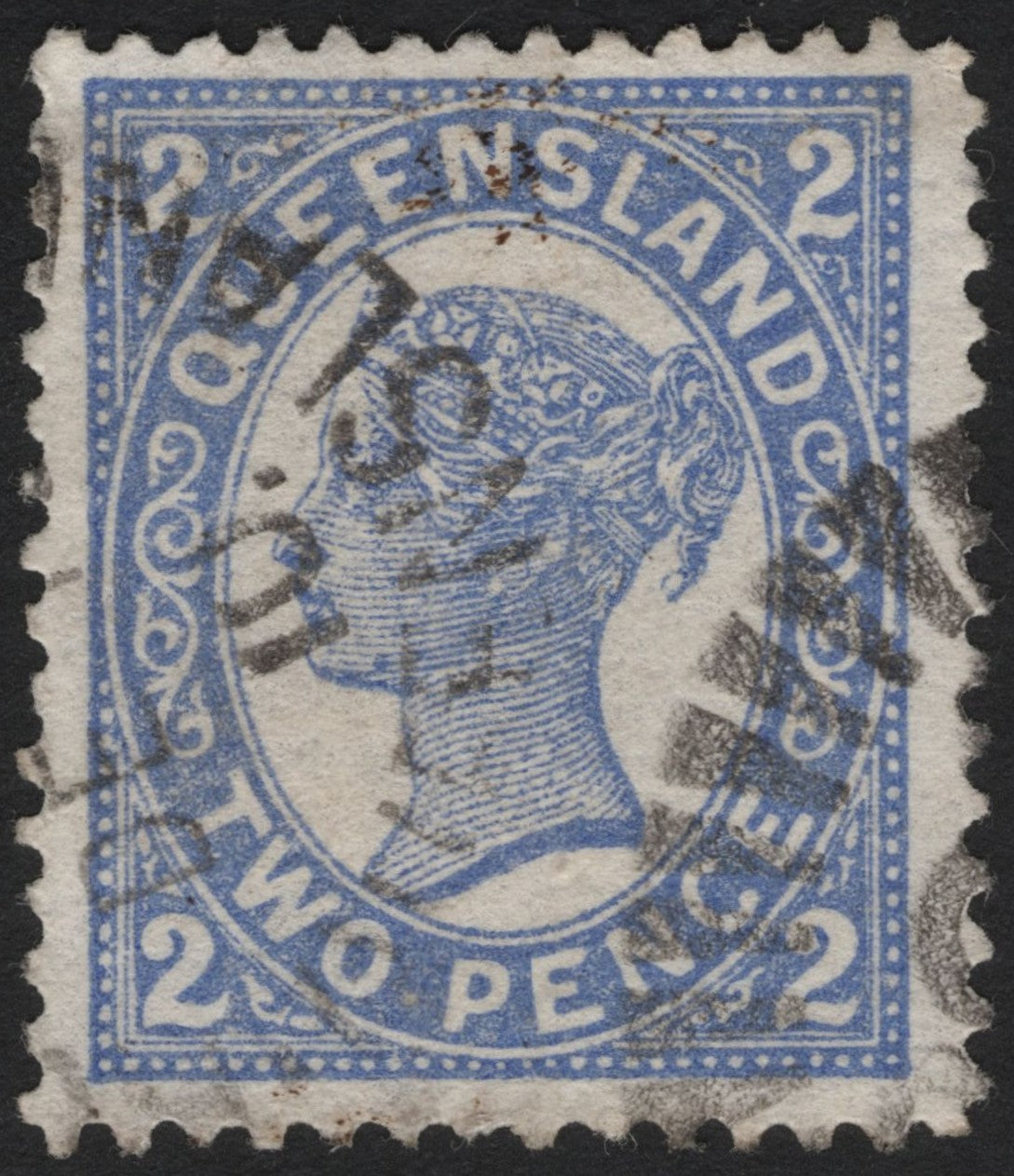 SCG4495 - Queensland 2 Pence Blue – Queen Victoria Issue