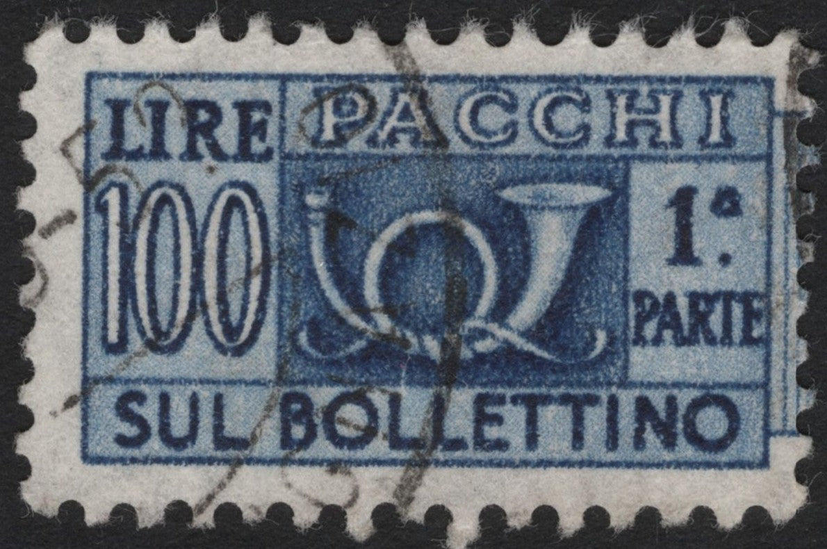 SCG4524 - Italy 100 Lire Parcel Post Stamp – "Pacchi Postali" (1st Part)