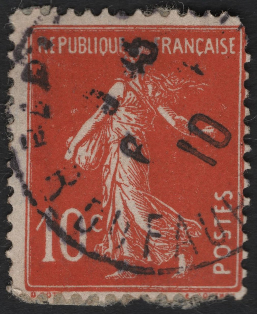 SCG4499 - France 1916 – 10c Red Sower (Type Blanc) – République Française